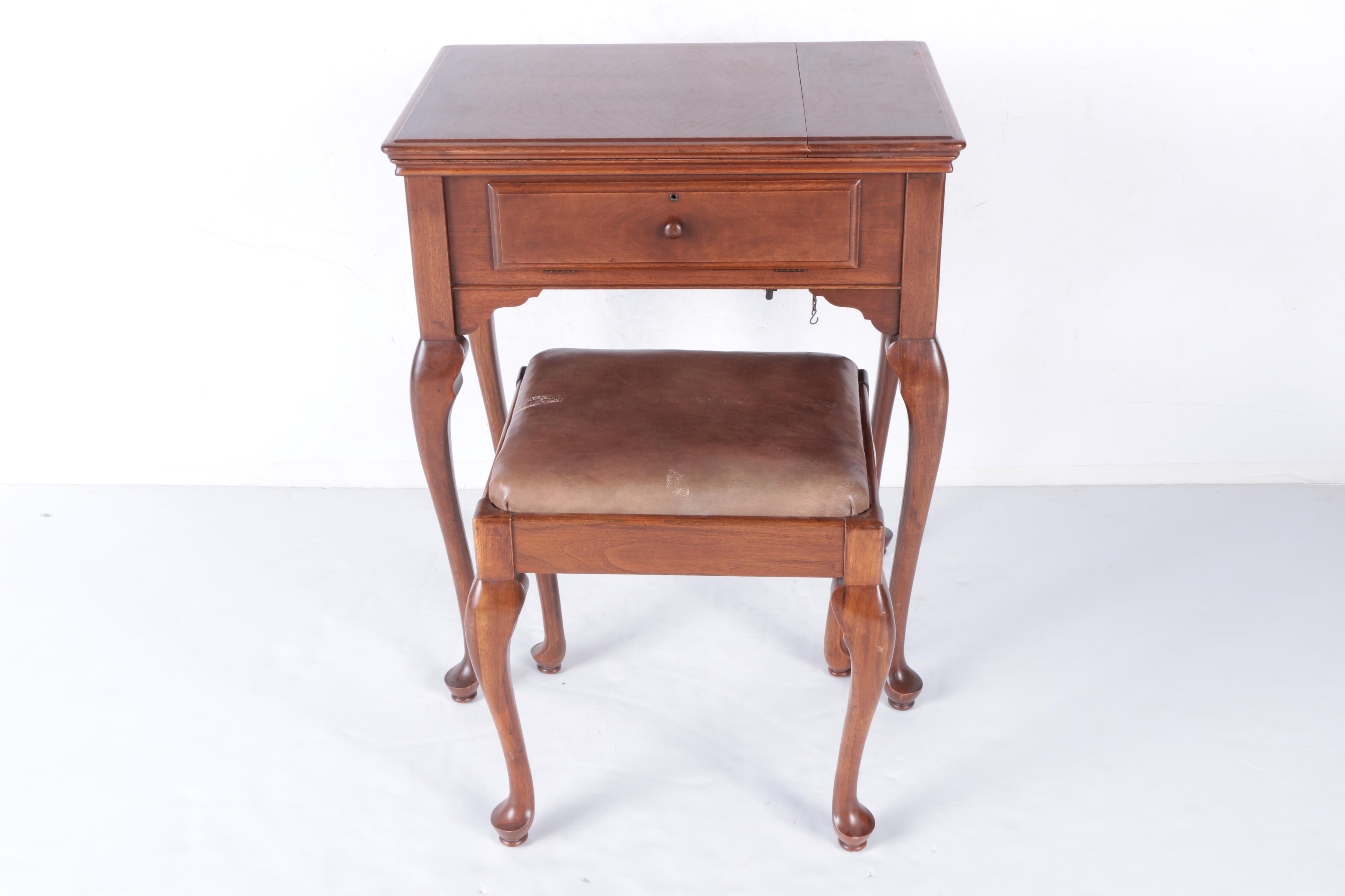 Vintage Singer 15-91 Sewing Machine and Table