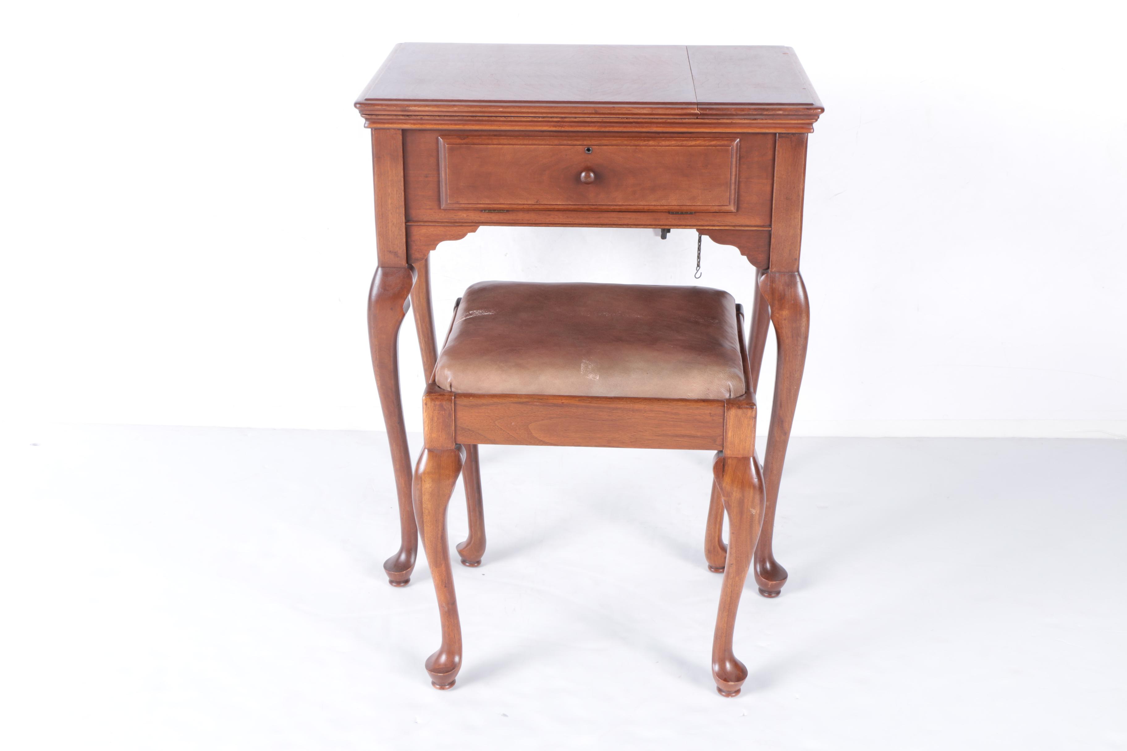 Vintage Singer 15-91 Sewing Machine and Table