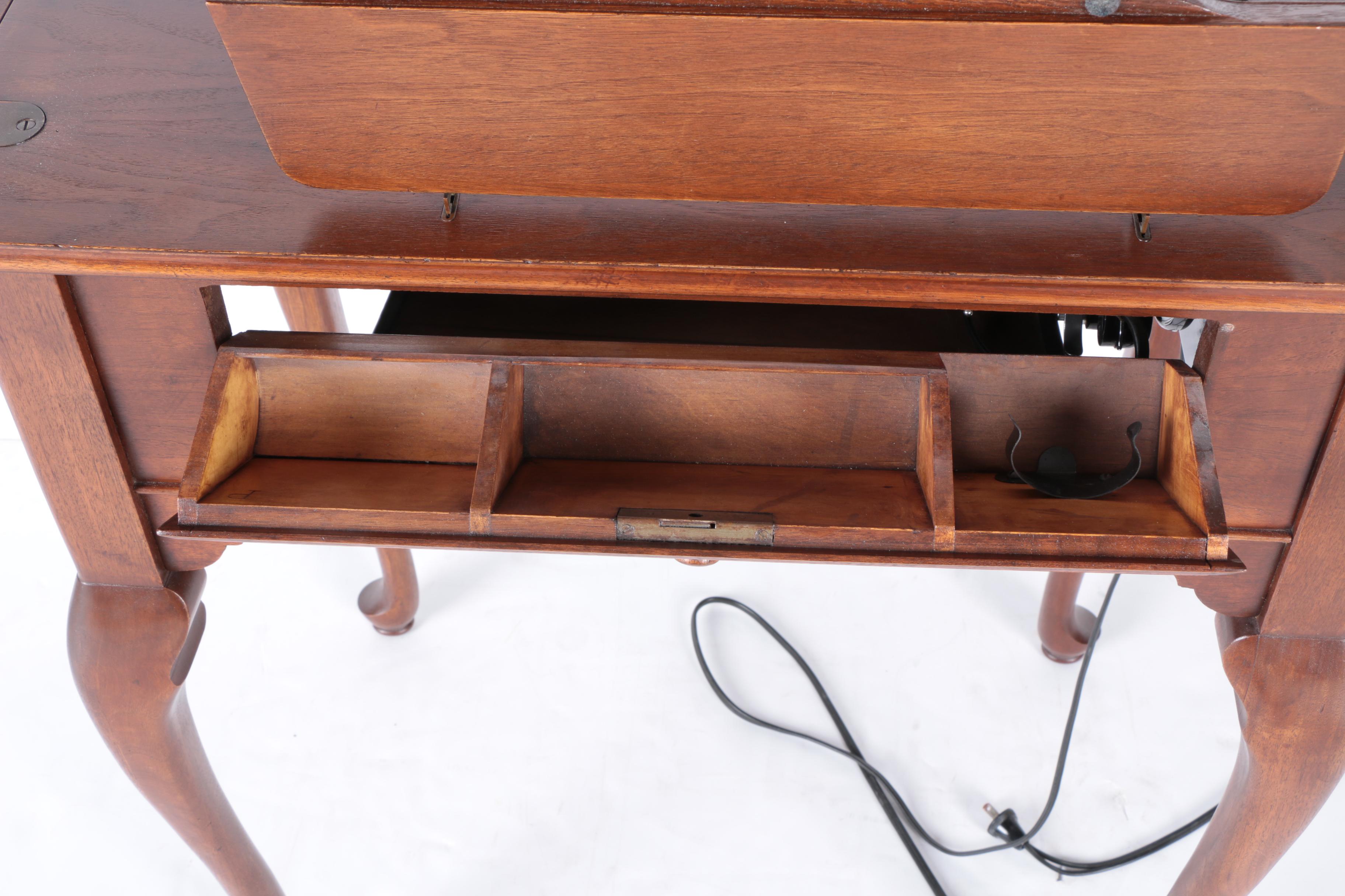 Vintage Singer 15-91 Sewing Machine and Table