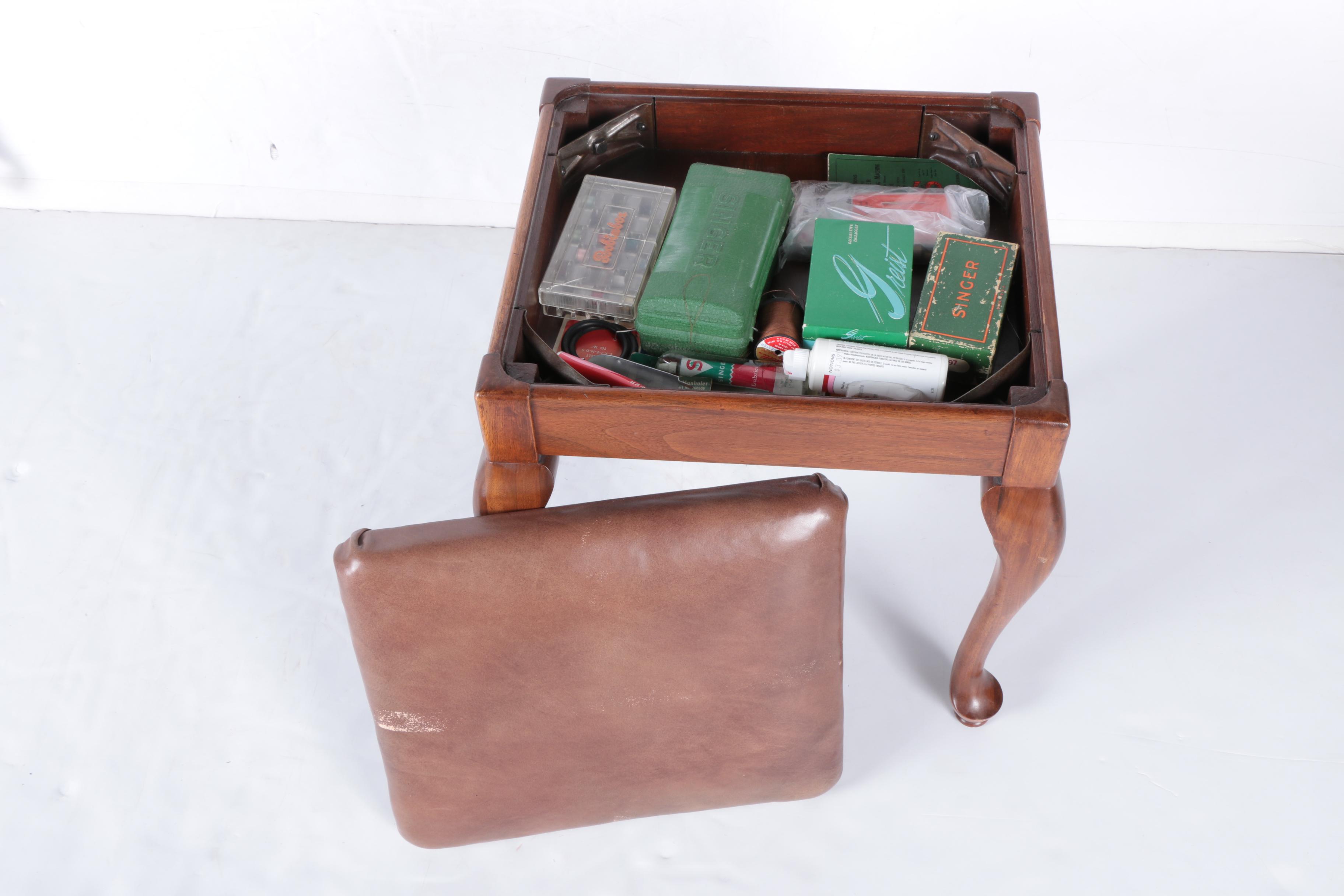 Vintage Singer 15-91 Sewing Machine and Table