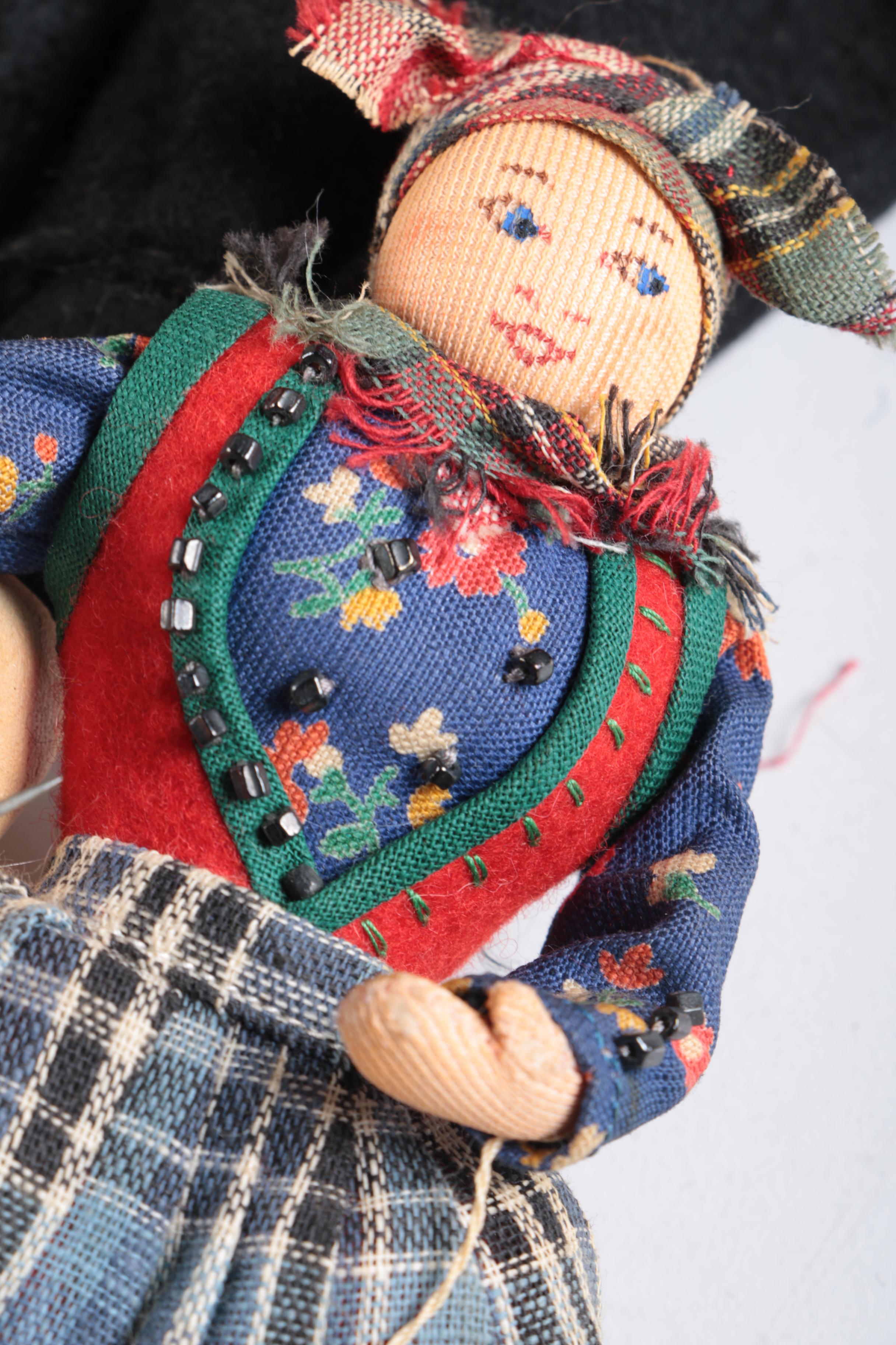 Vintage Hand Made International Souvenir Dolls