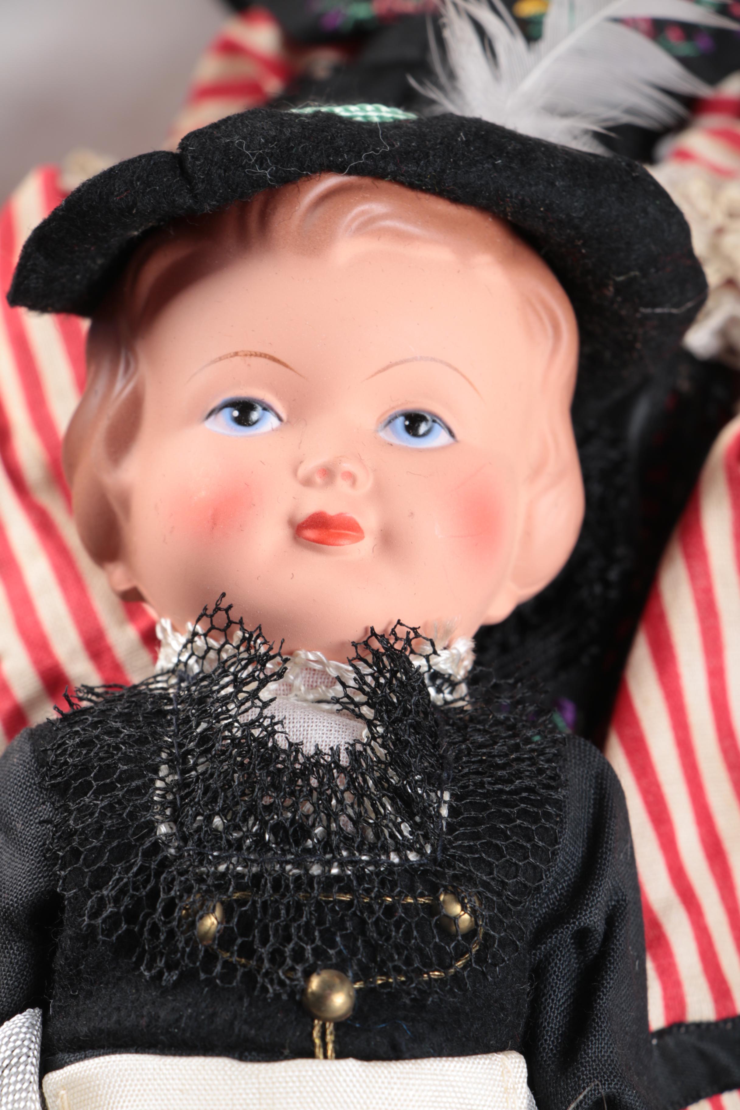 Vintage Hand Made International Souvenir Dolls