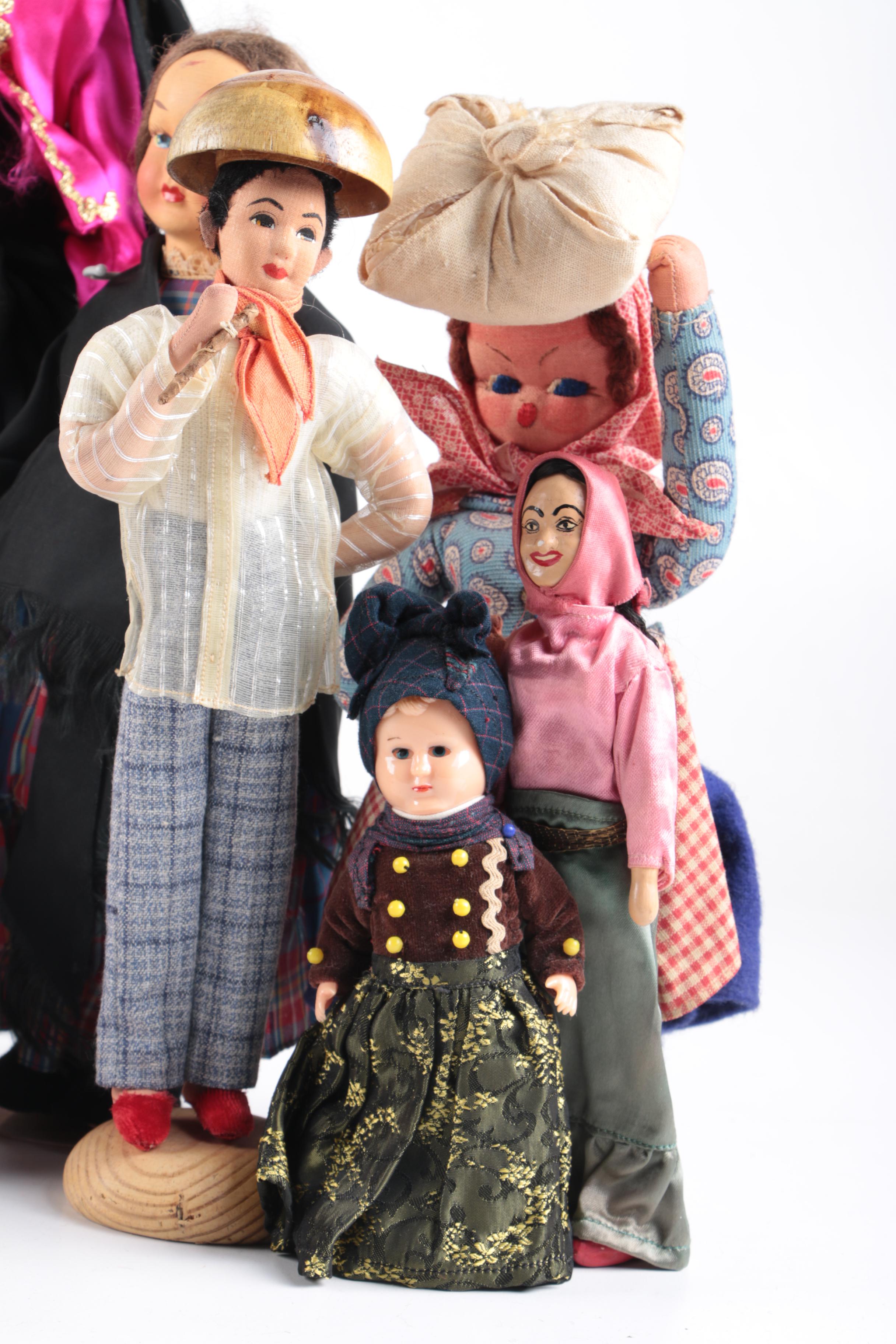 Vintage Hand Made International Souvenir Dolls