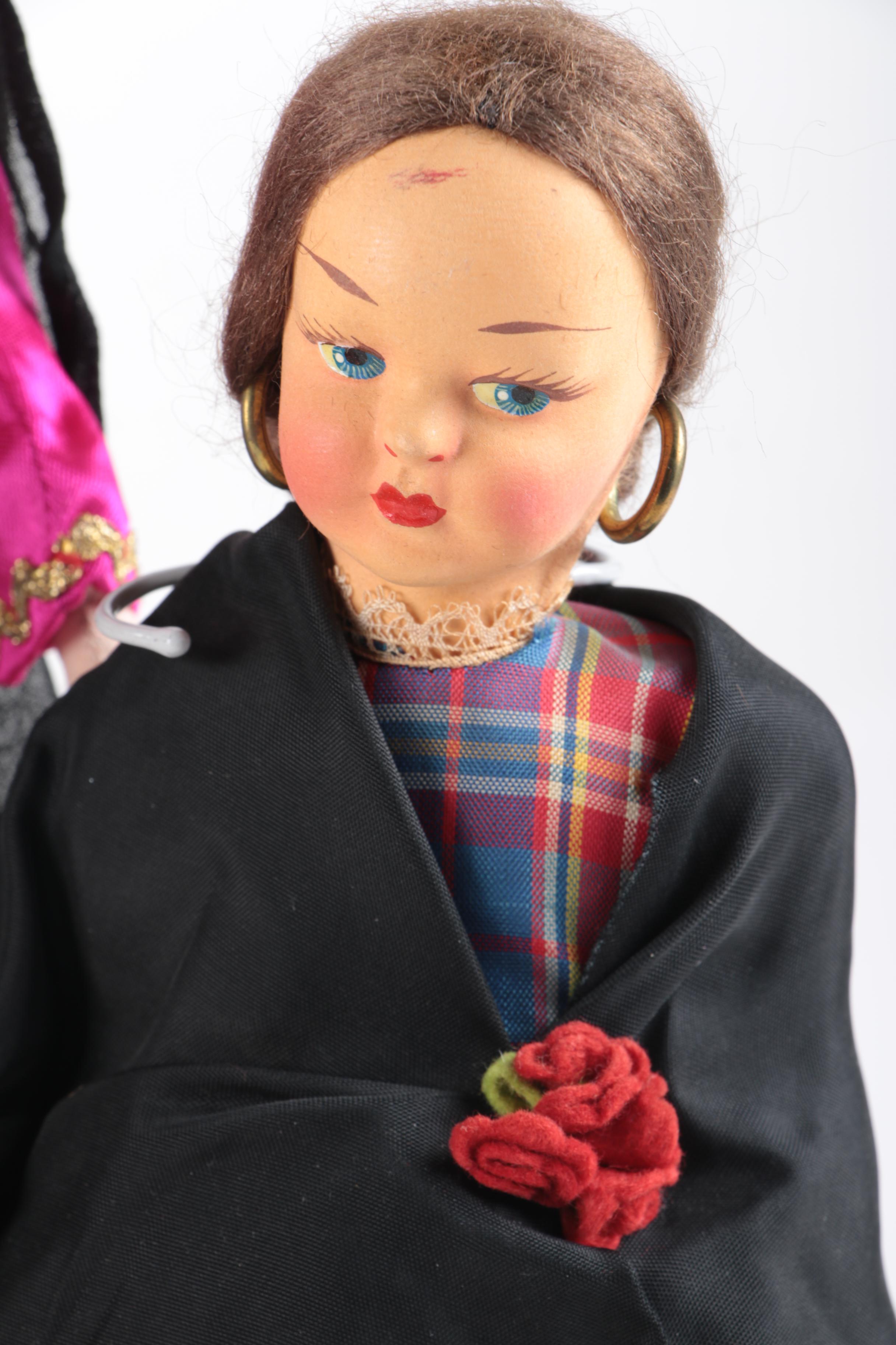 Vintage Hand Made International Souvenir Dolls