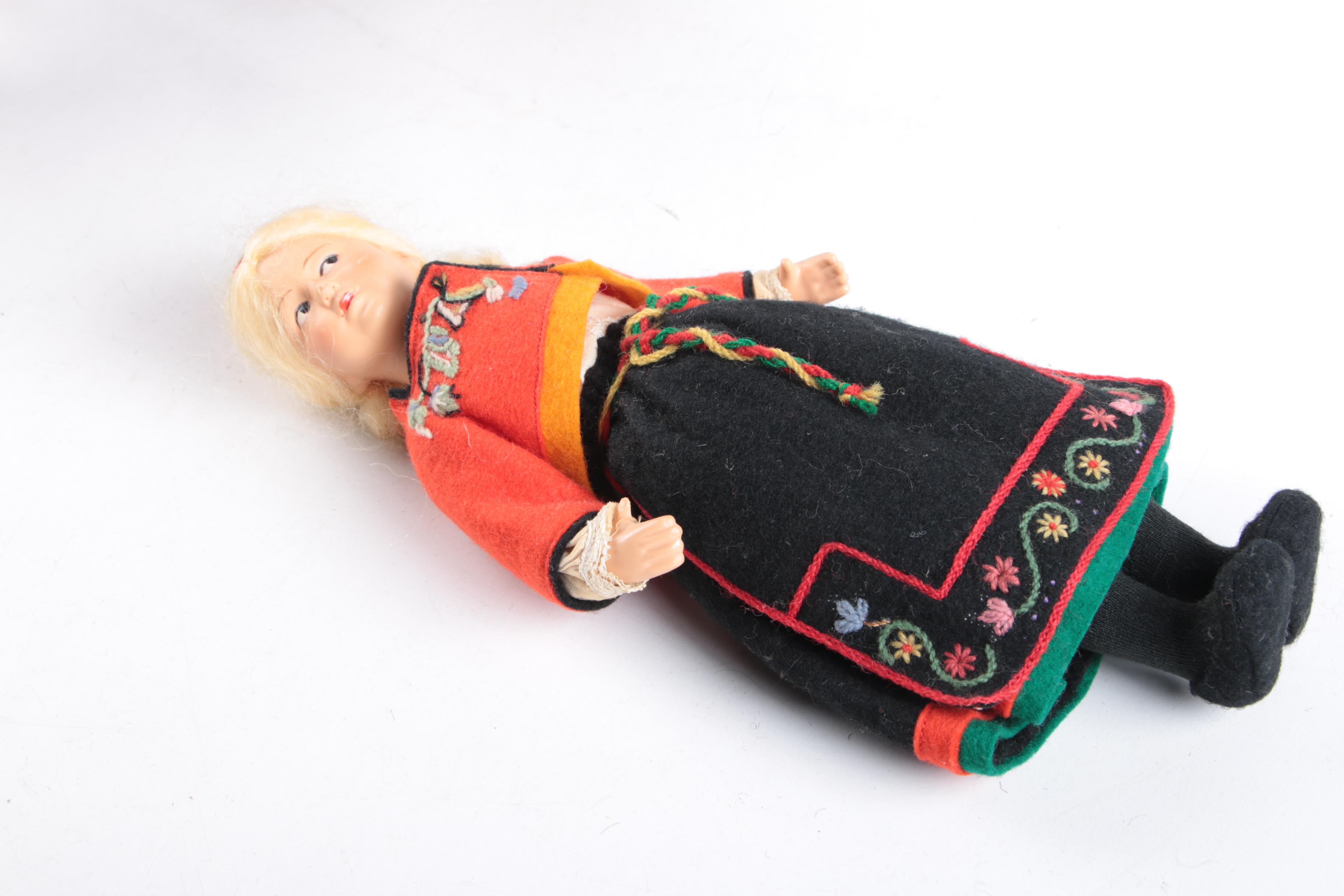 Vintage Hand Made International Souvenir Dolls