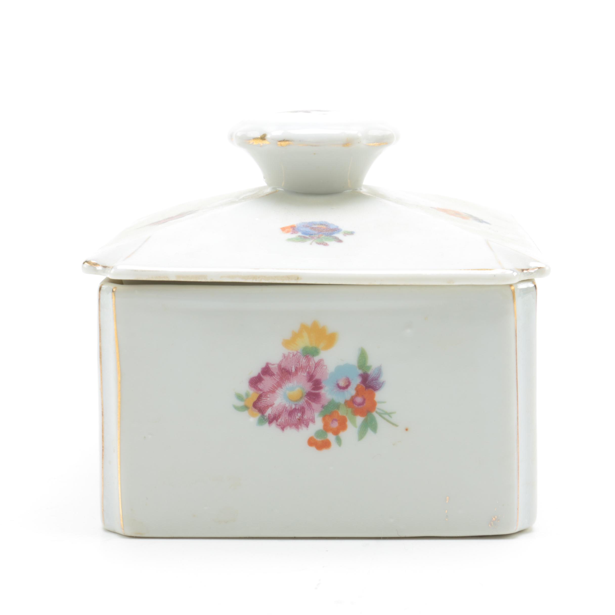 Vintage Porcelain Vanity Set