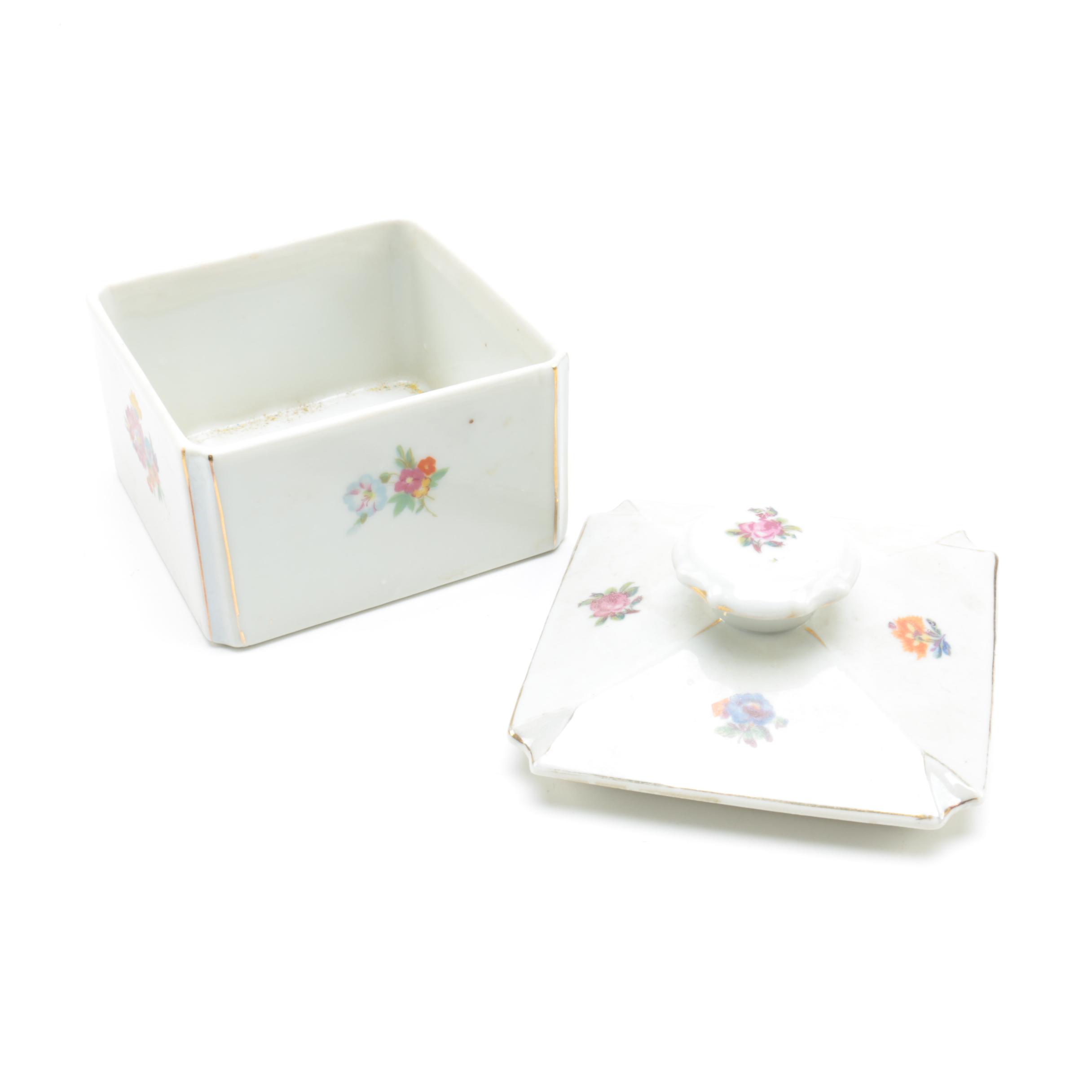 Vintage Porcelain Vanity Set