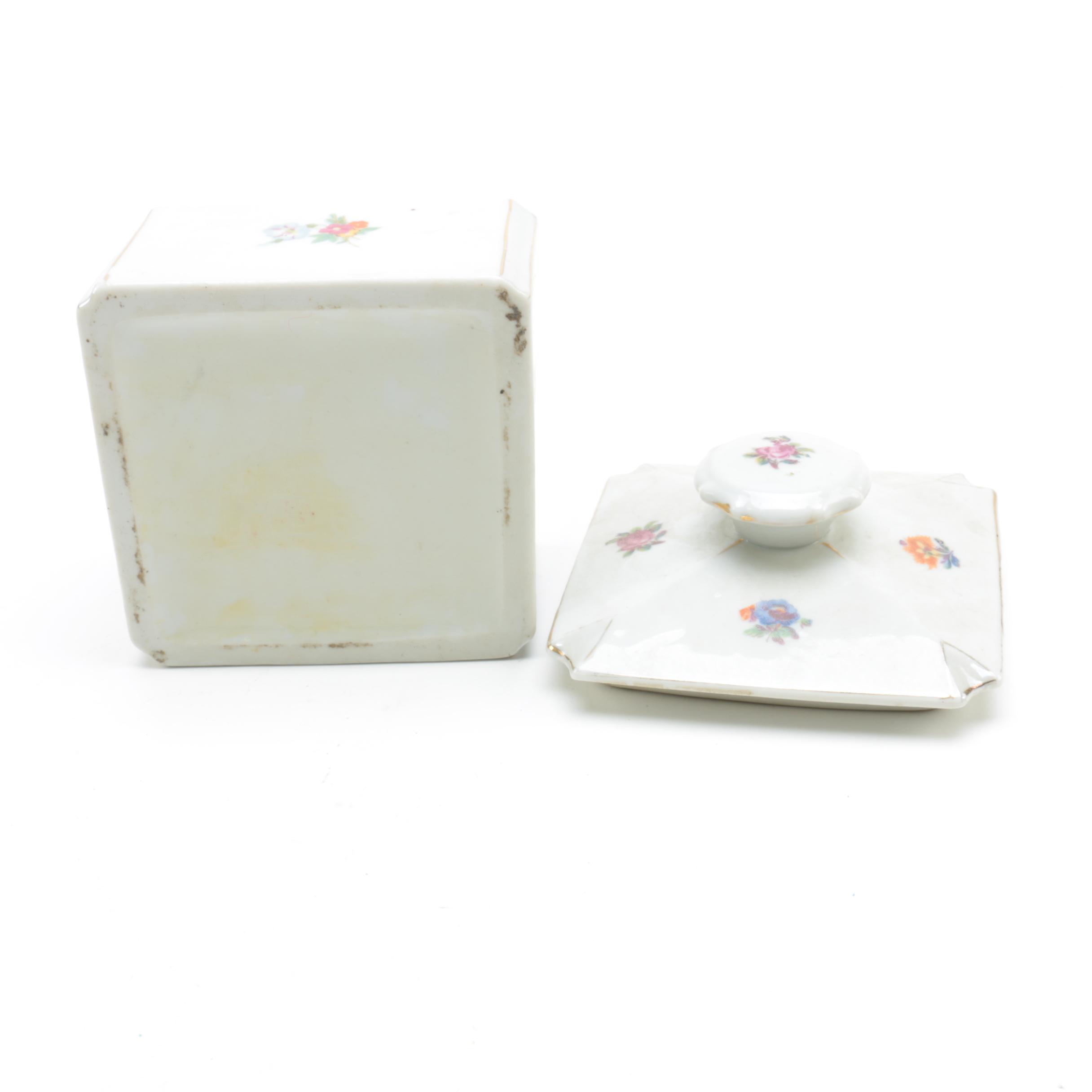 Vintage Porcelain Vanity Set