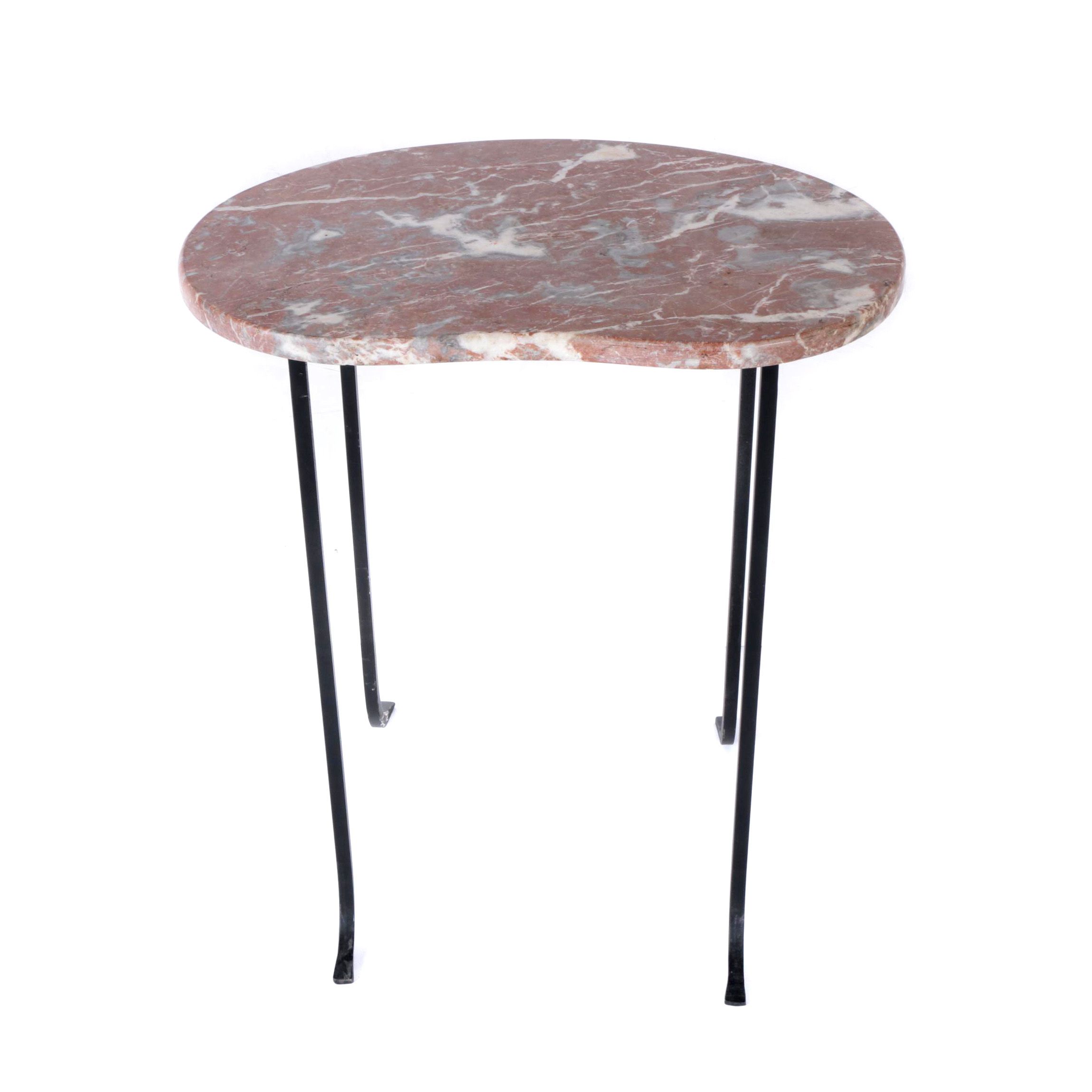 Contemporary Stone Top Side Table
