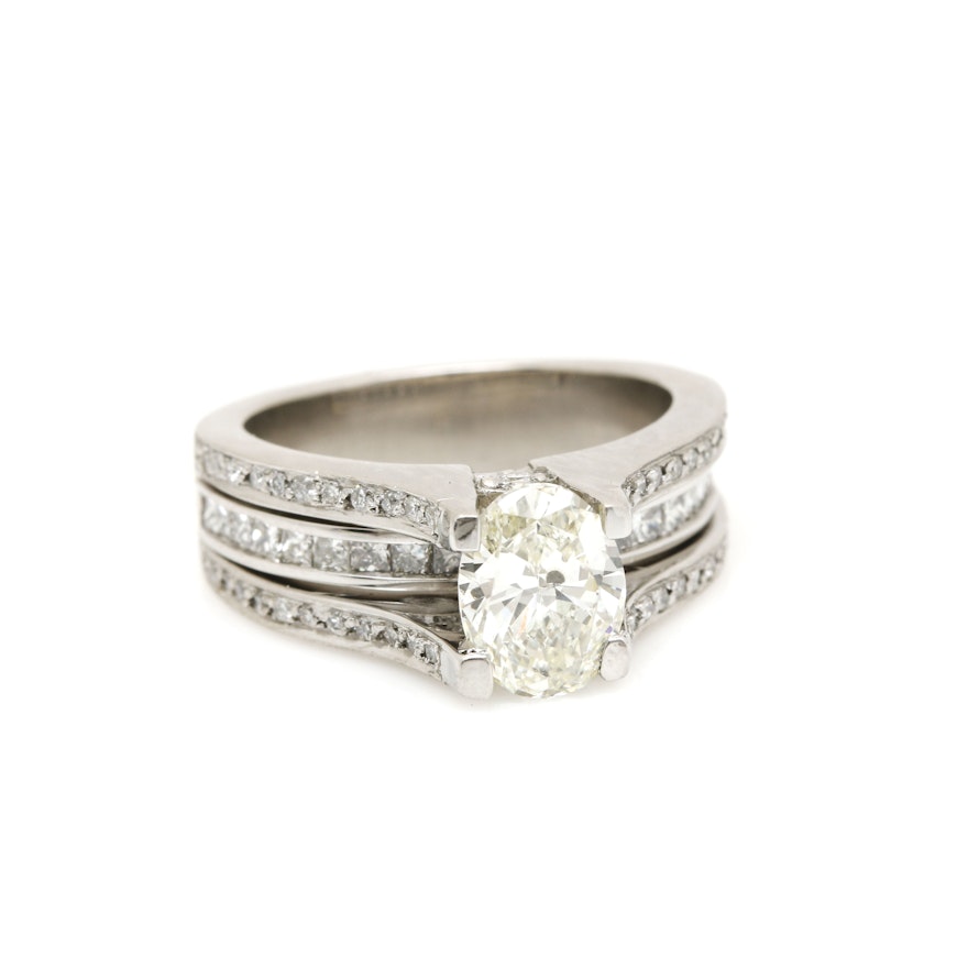 Platinum 1.83 CTW Diamond Ring