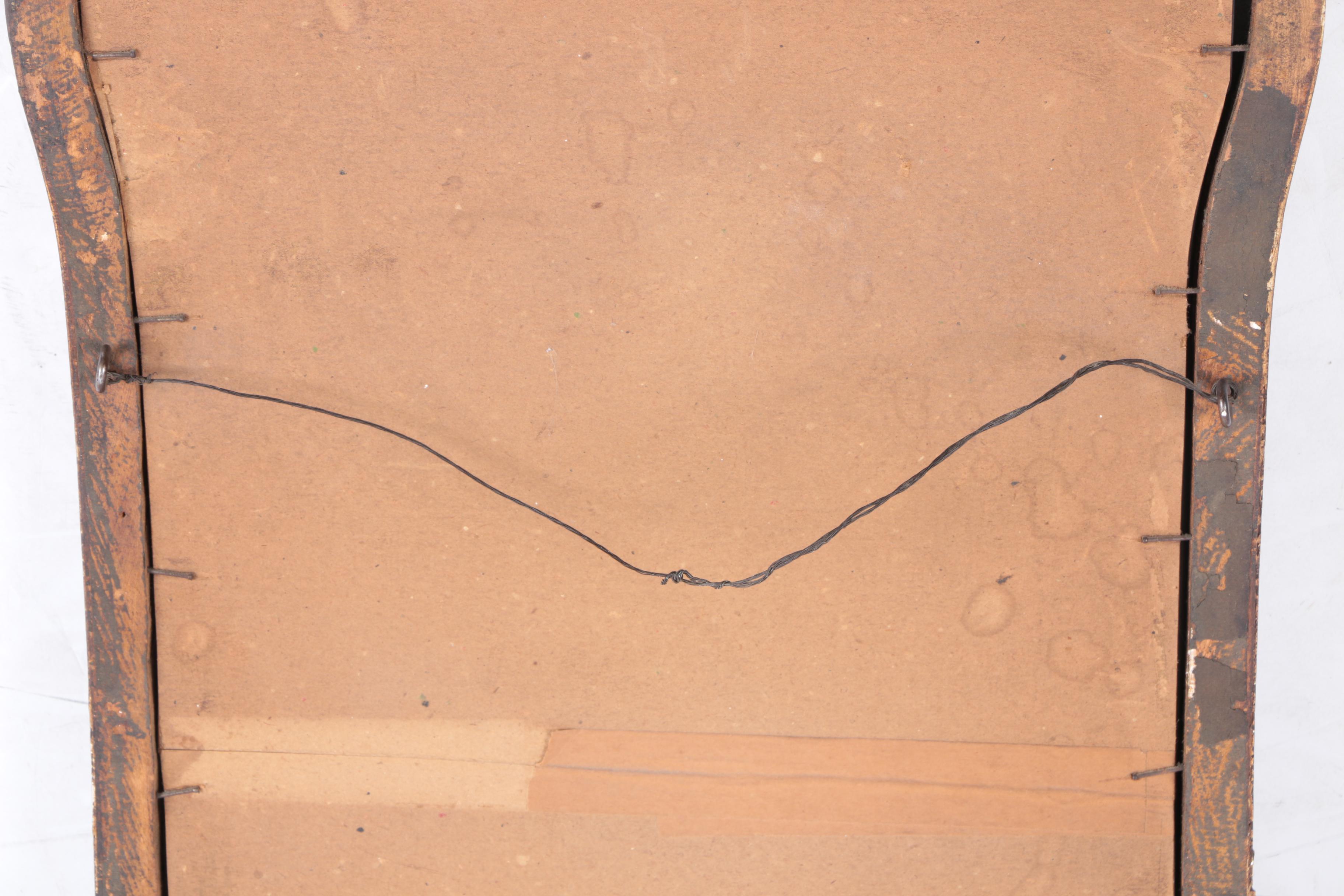 Vintage Ornately Framed Victorian Style Etched Wall Mirror