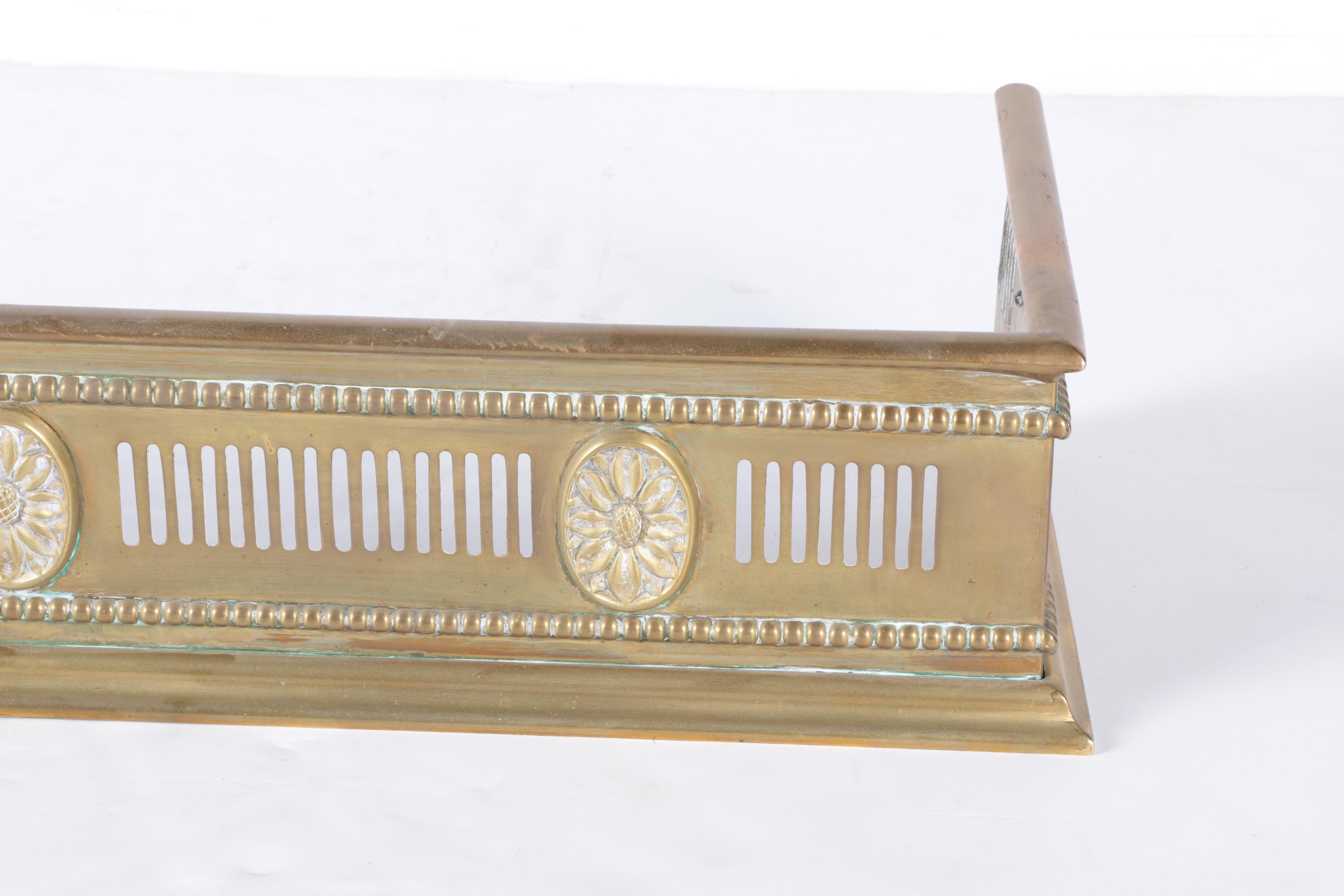 Brass Fireplace Screen, Andirons and Accessories