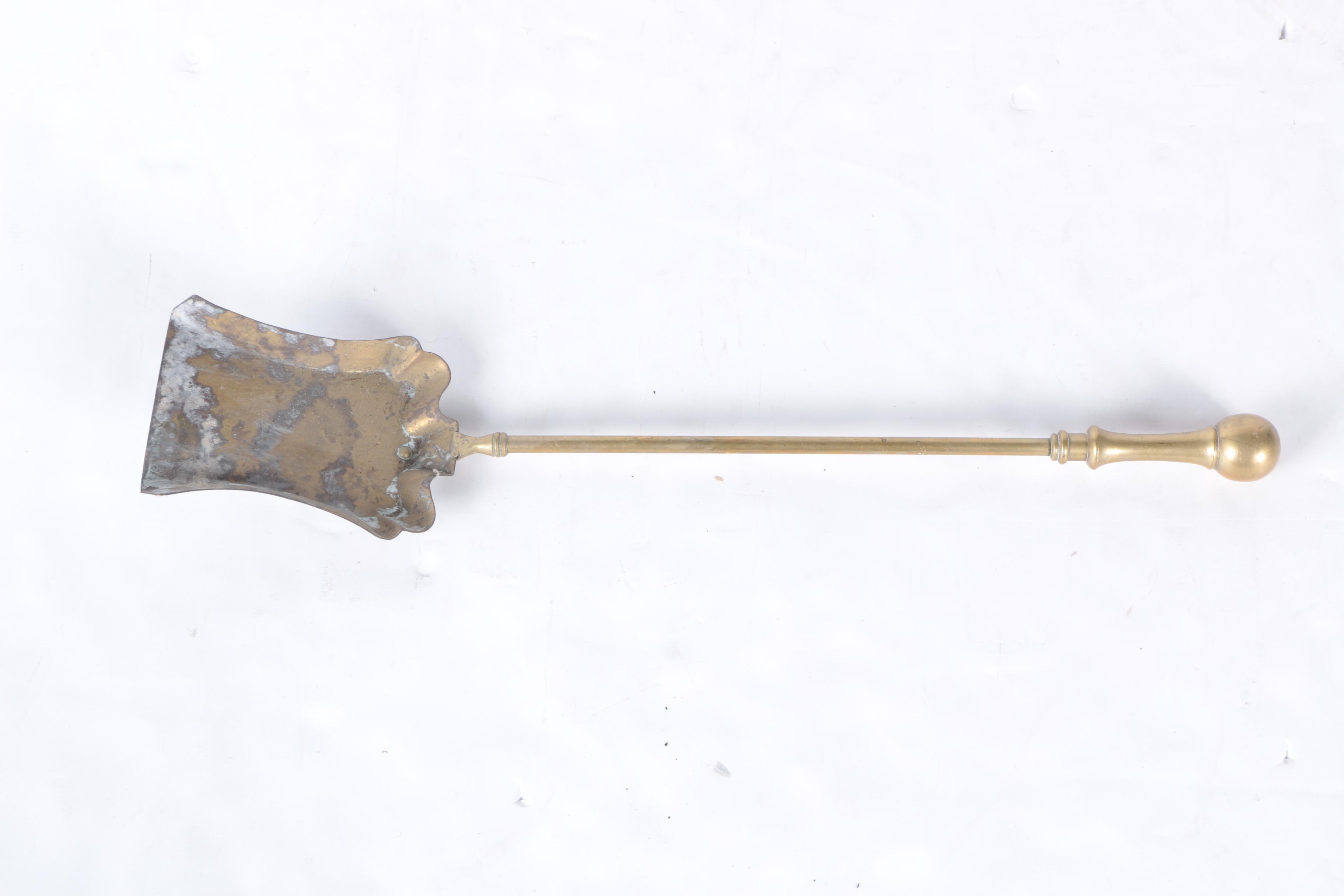 Brass Fireplace Screen, Andirons and Accessories