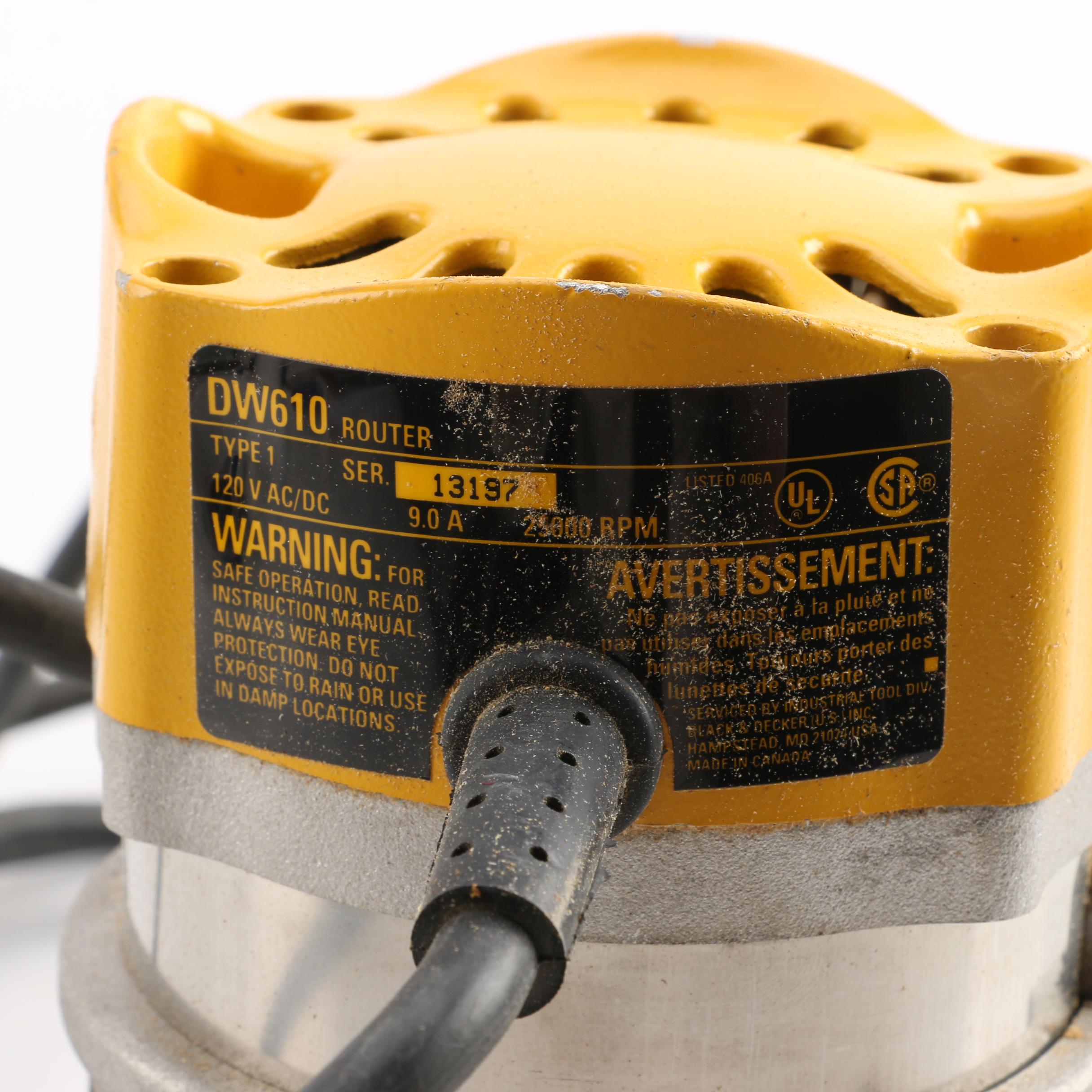DeWalt DW610 1-1/2 HP Router