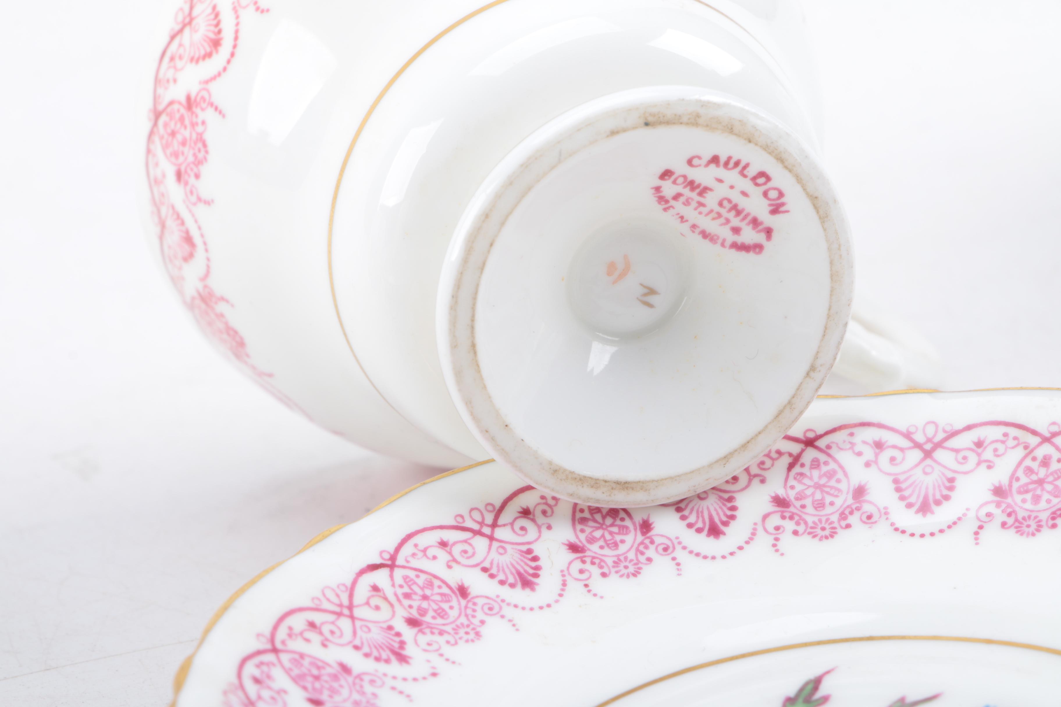 Porcelain Tableware Including Vintage Cauldon