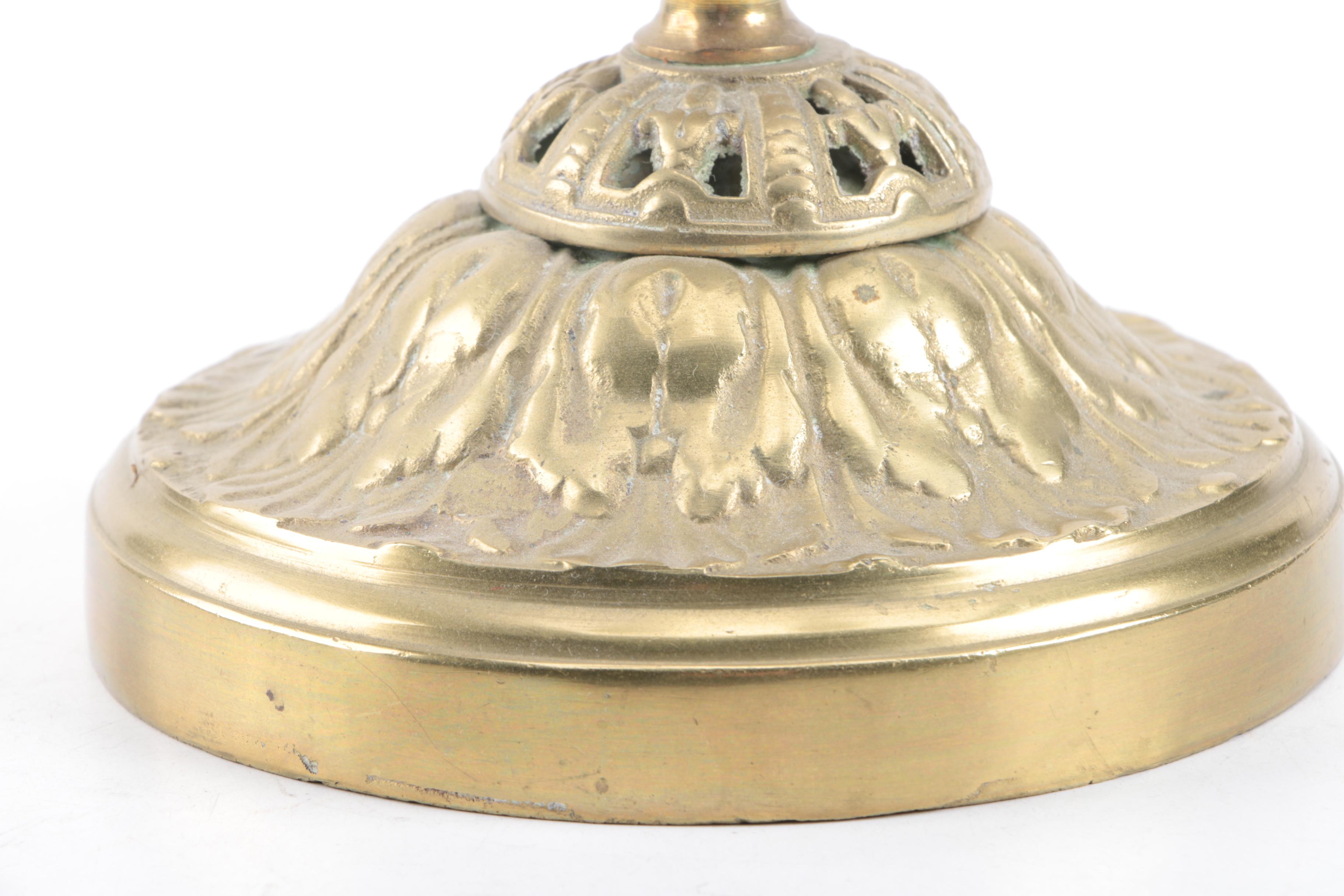 Ornate Turkish Brass Six-Light Candelabrum