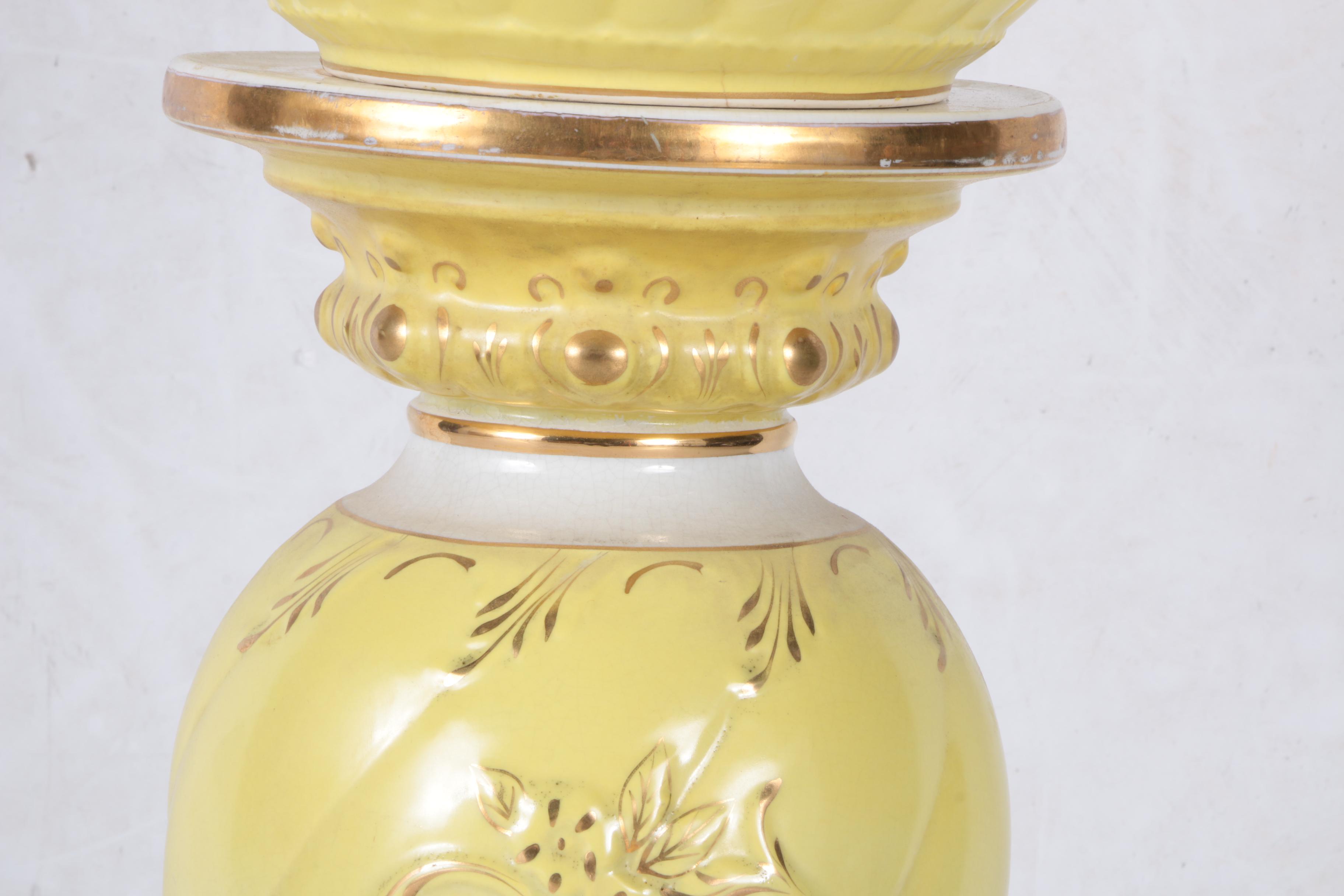 Vintage Sebring Pottery Jardiniere and Pedestal