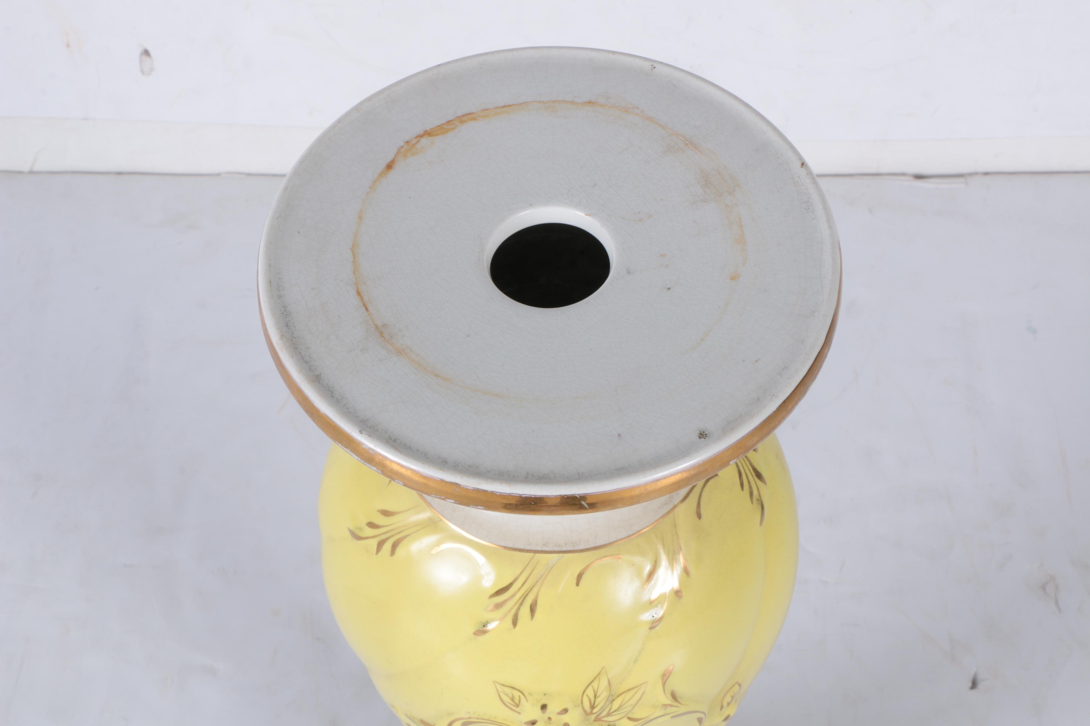 Vintage Sebring Pottery Jardiniere and Pedestal