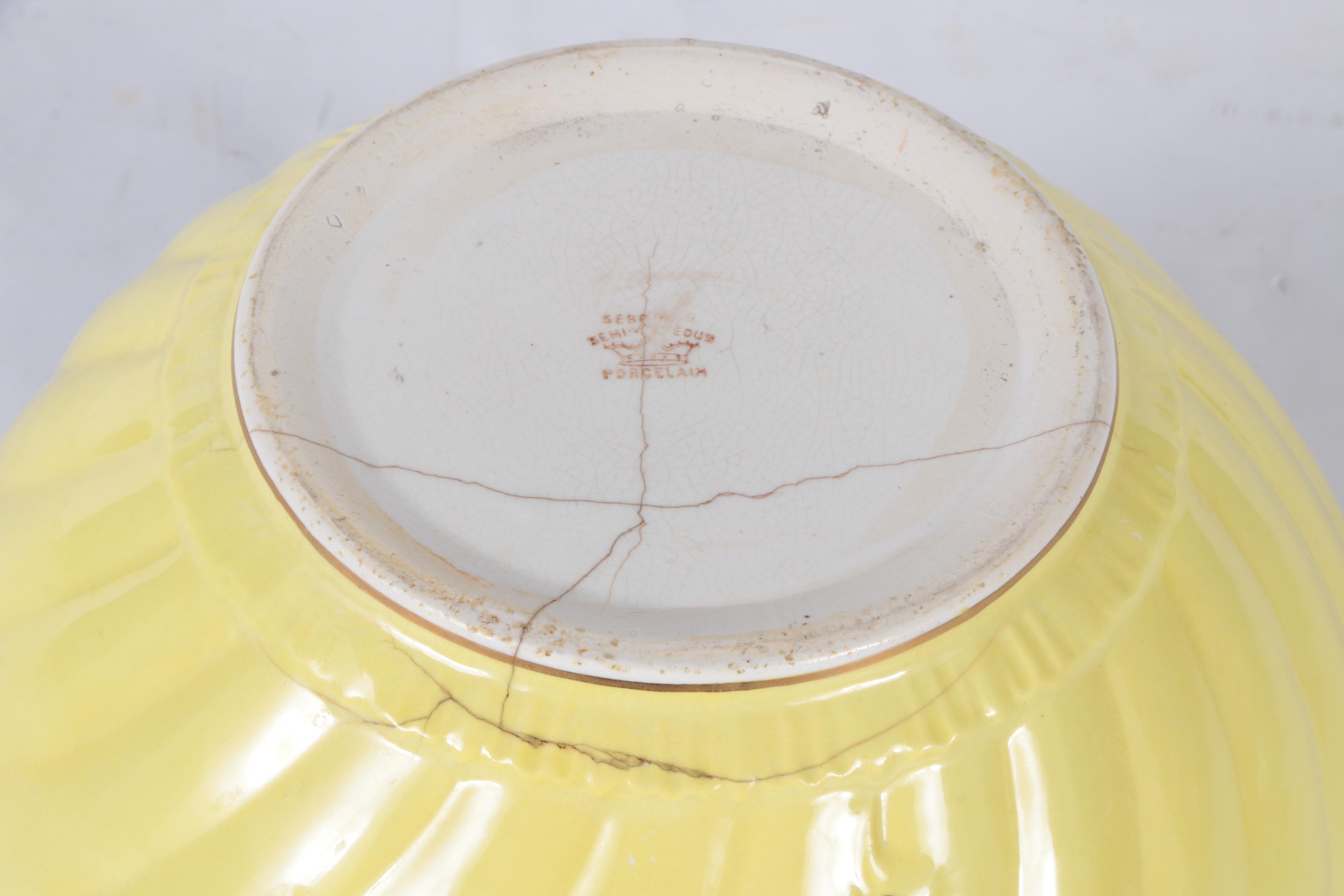 Vintage Sebring Pottery Jardiniere and Pedestal