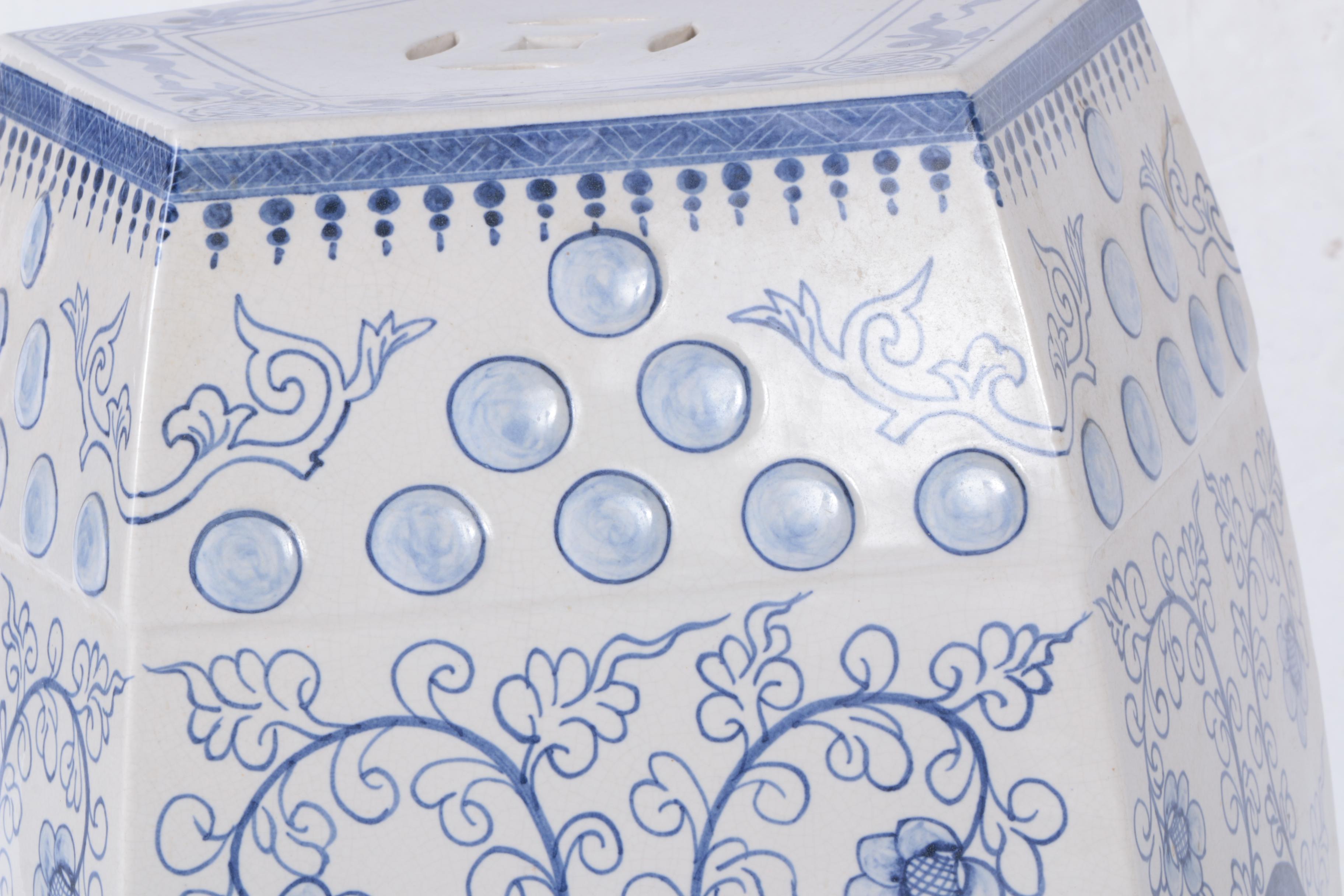 Chinese Blue and White Ceramic Garden Stool