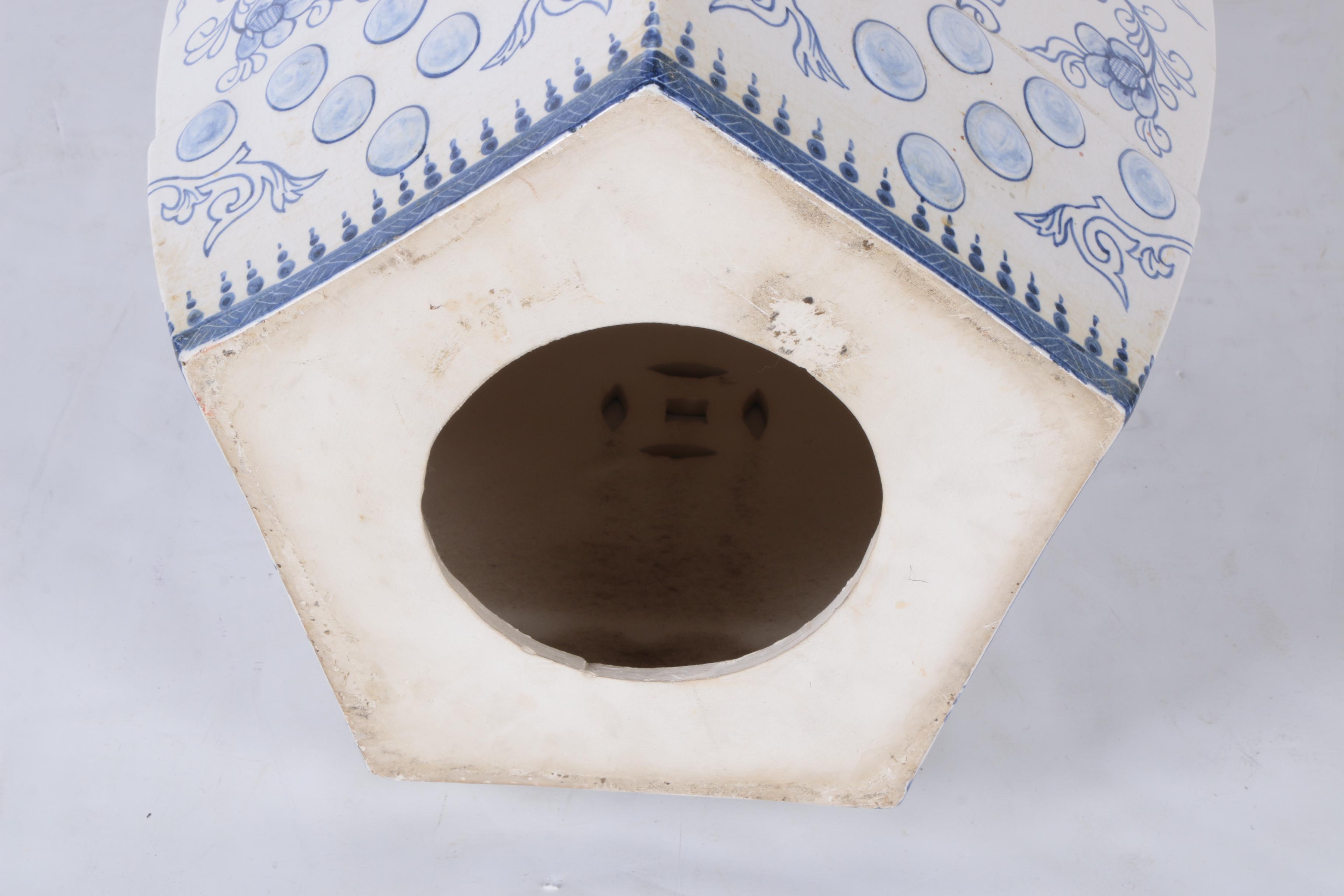 Chinese Blue and White Ceramic Garden Stool