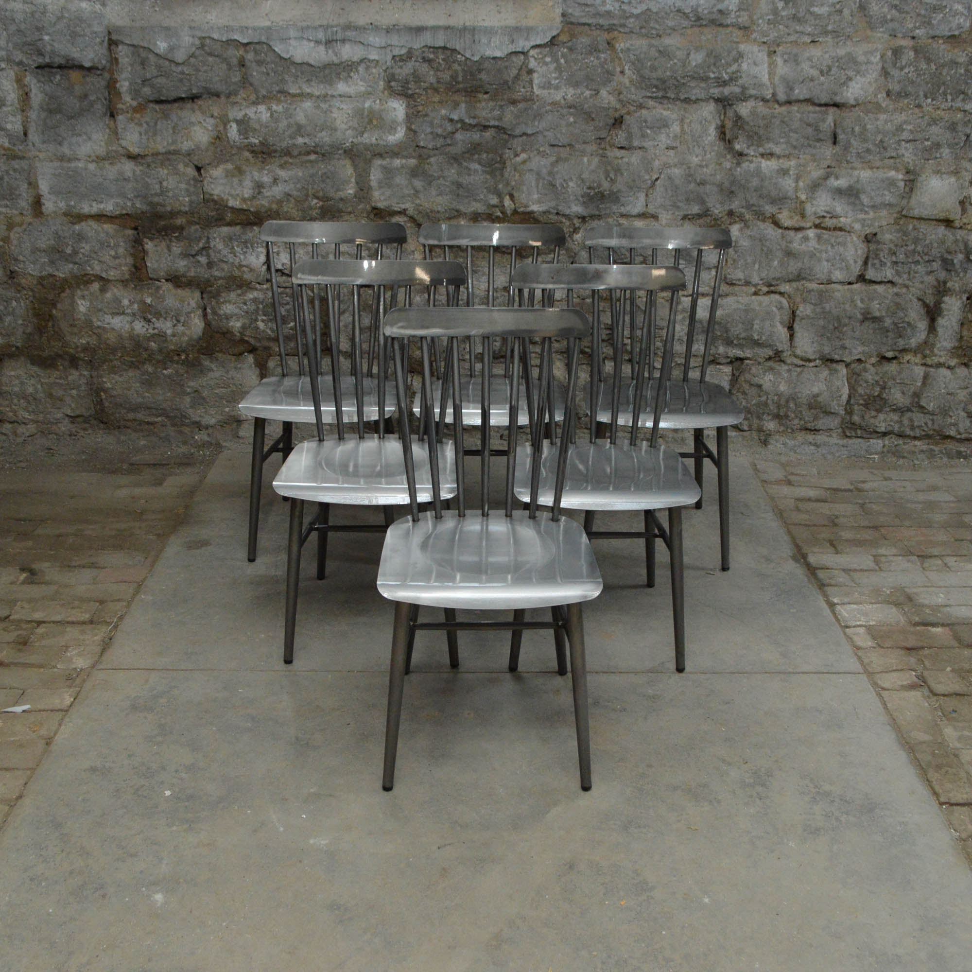 Set of Industrial Style Dining Chairs