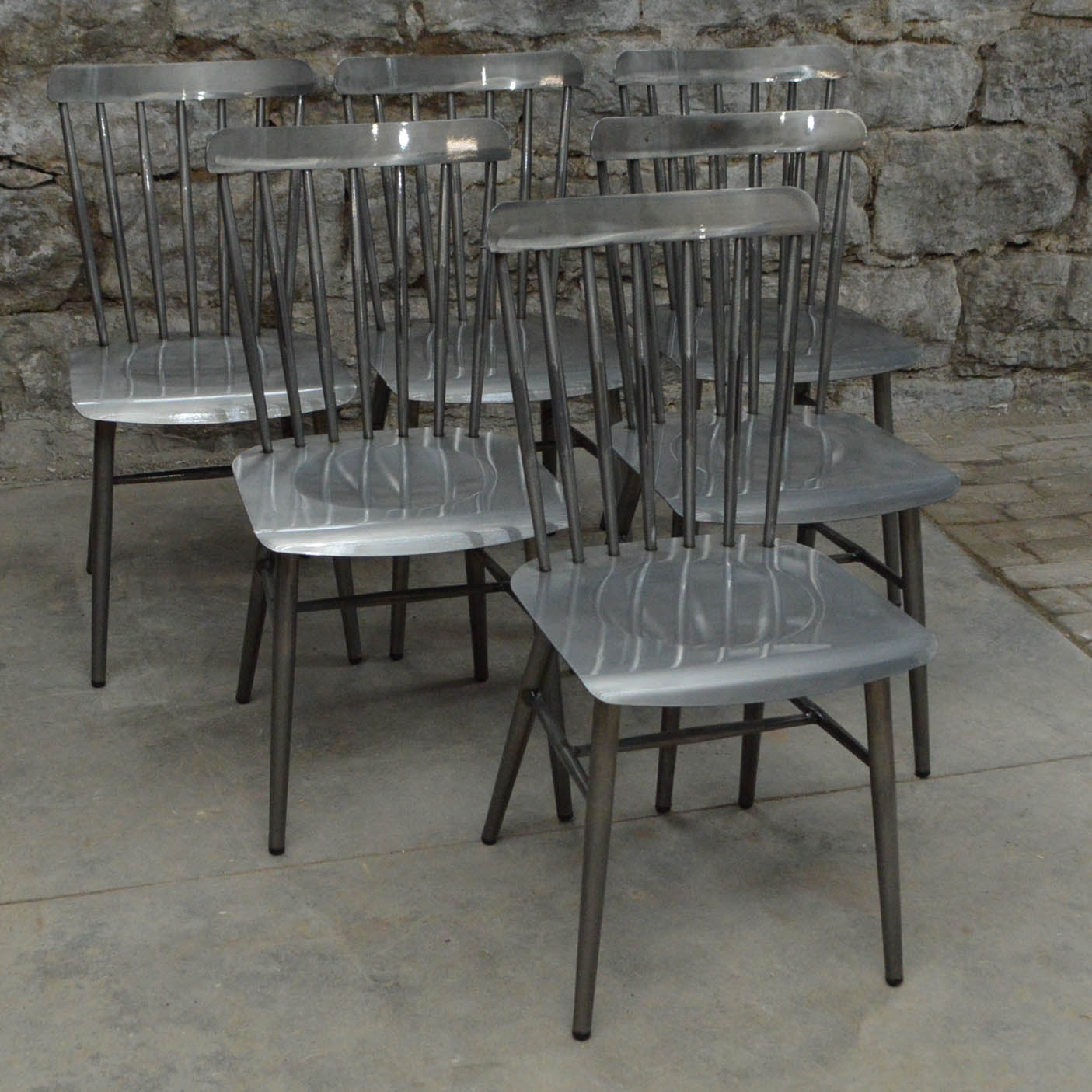 Set of Industrial Style Dining Chairs