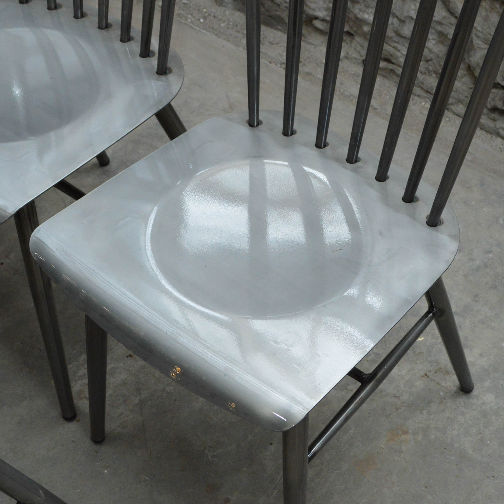 Set of Industrial Style Dining Chairs