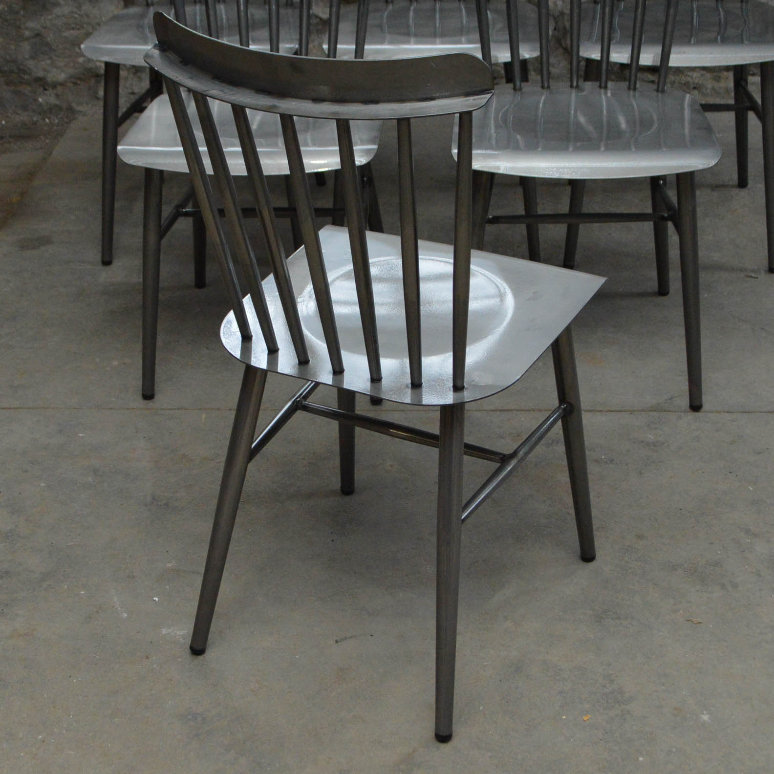 Set of Industrial Style Dining Chairs