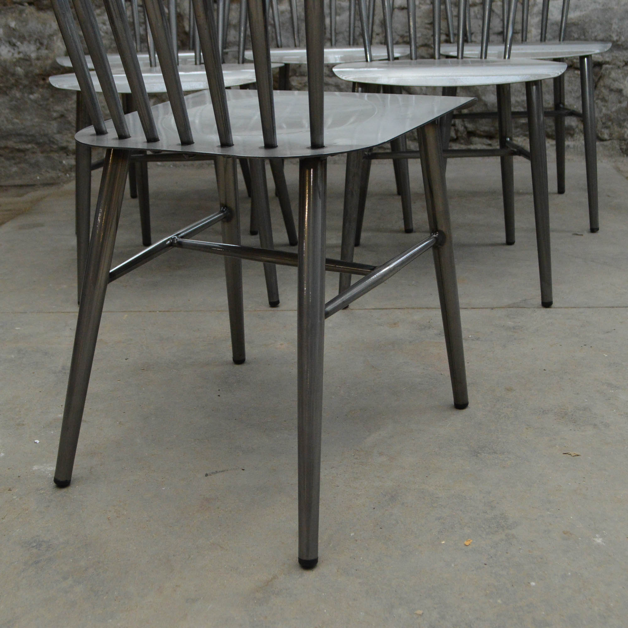 Set of Industrial Style Dining Chairs