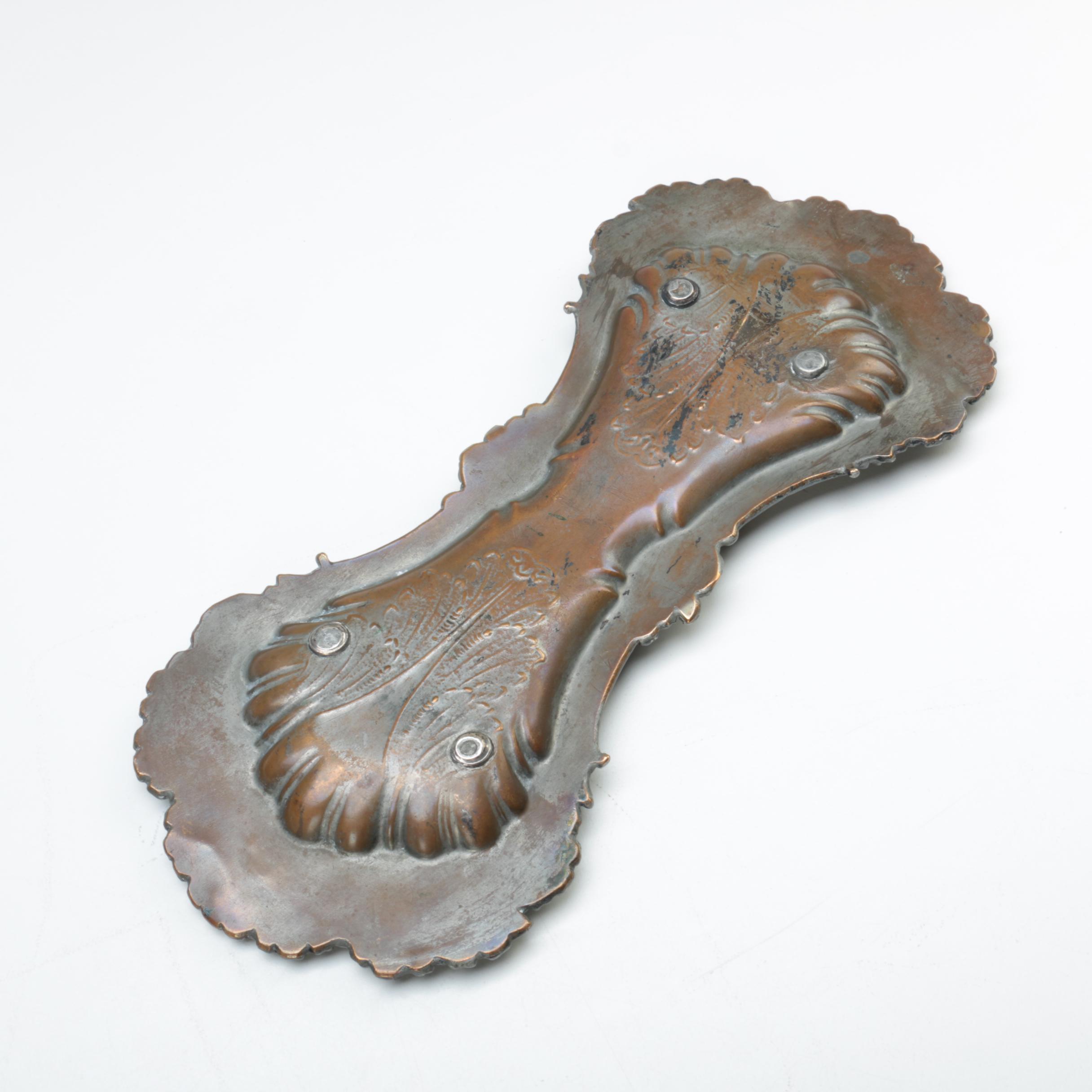 Walker & Hall Glass and Repoussé Sterling Vanity Jars with Silver Plate Tray