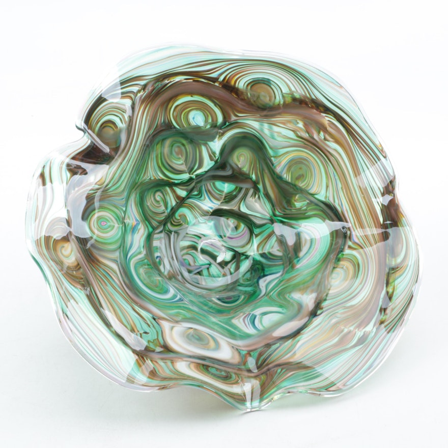 Blown Art Glass Bowl