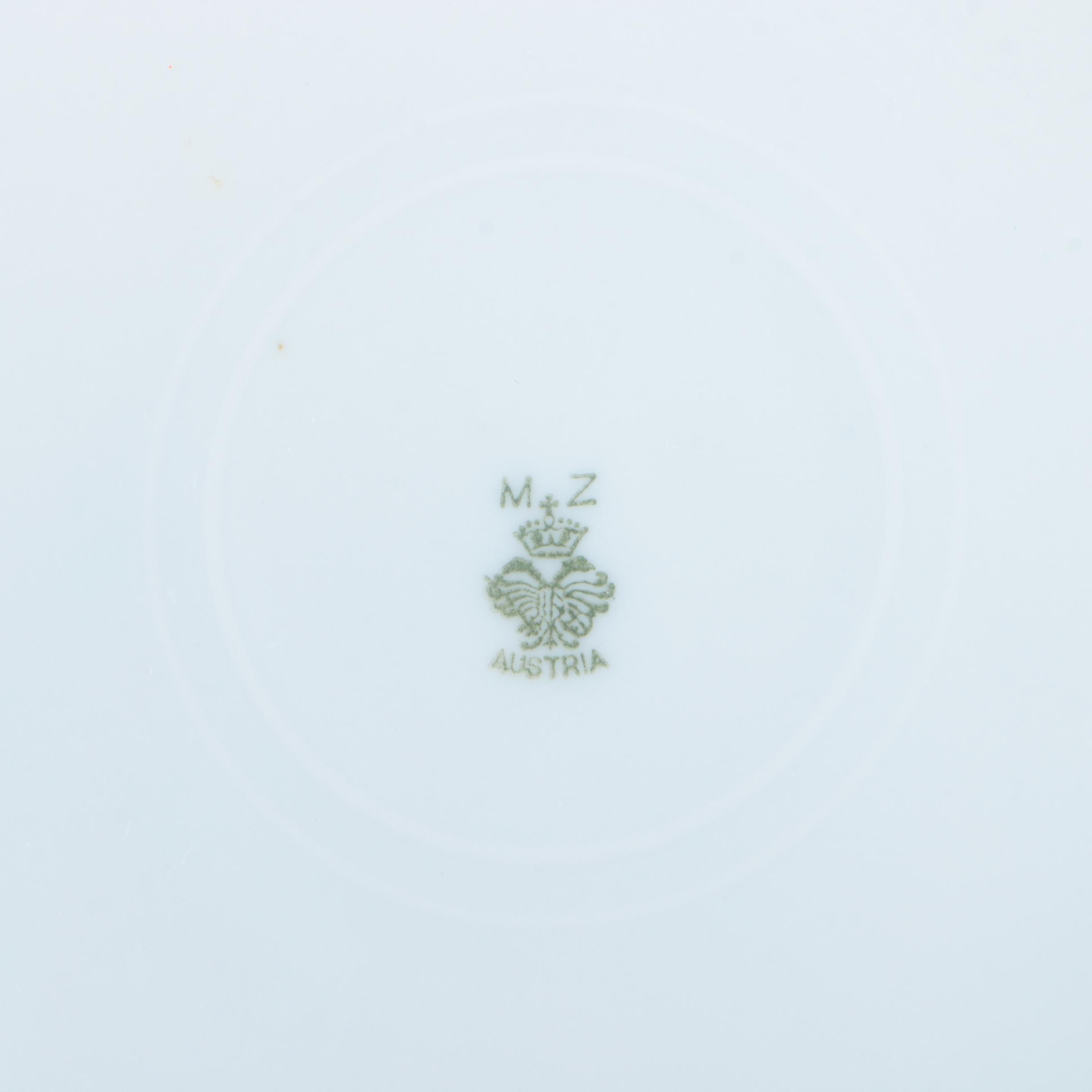 Antique MZ Austria Porcelain Plates 1887-1909