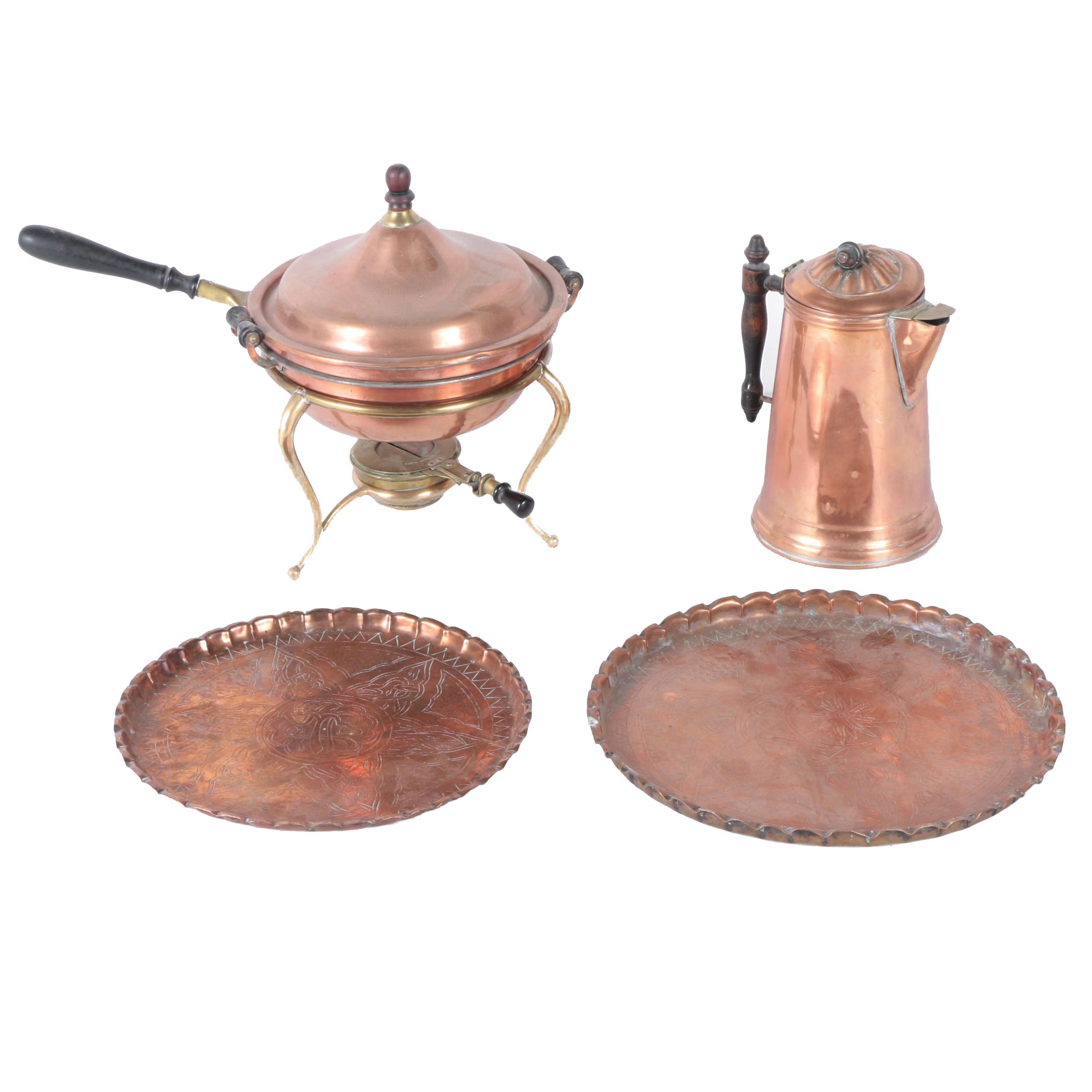 Antique and Vintage Copper Serveware
