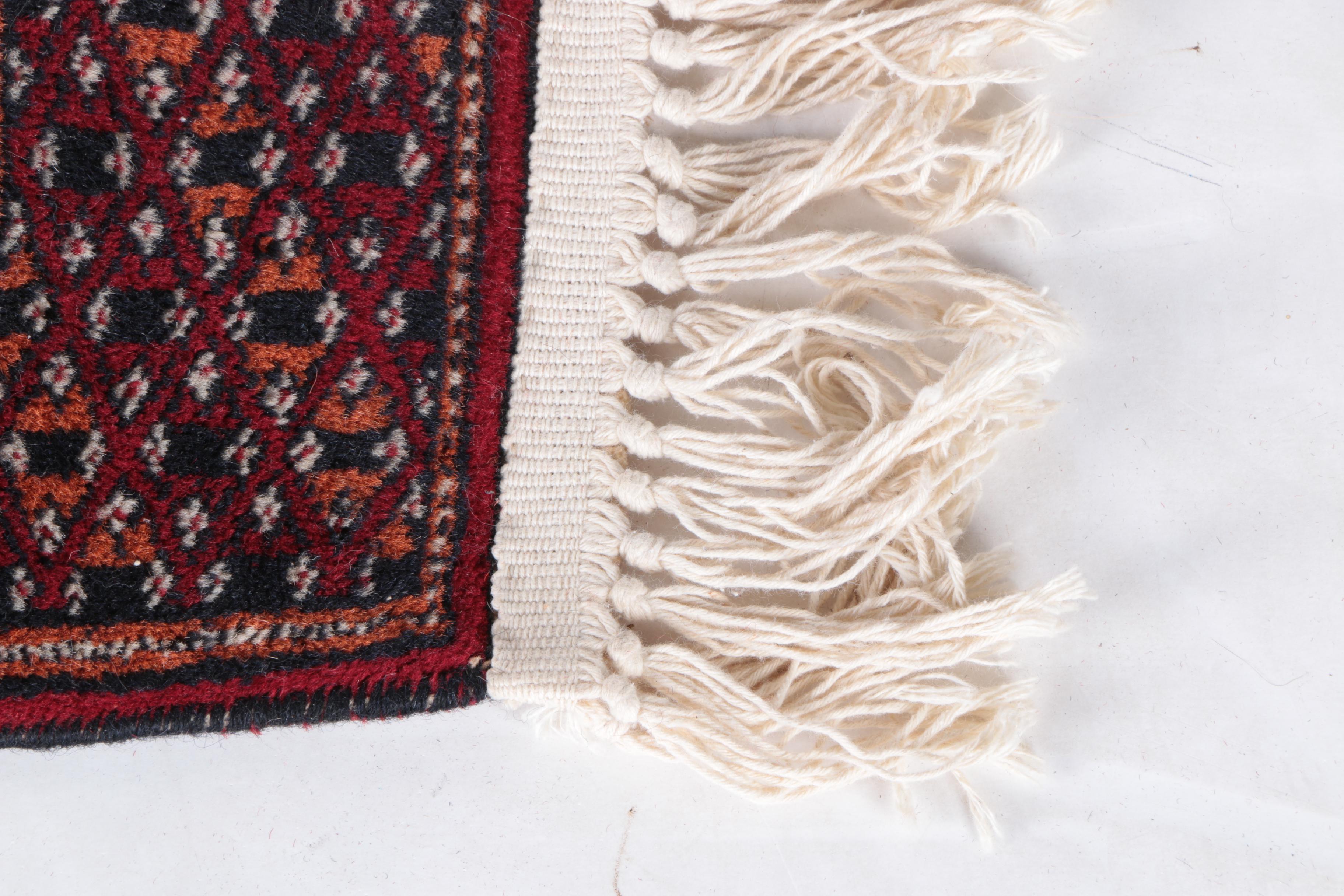 Pair of Hand-Knotted Tekke Bokhara Wool Accent Rugs
