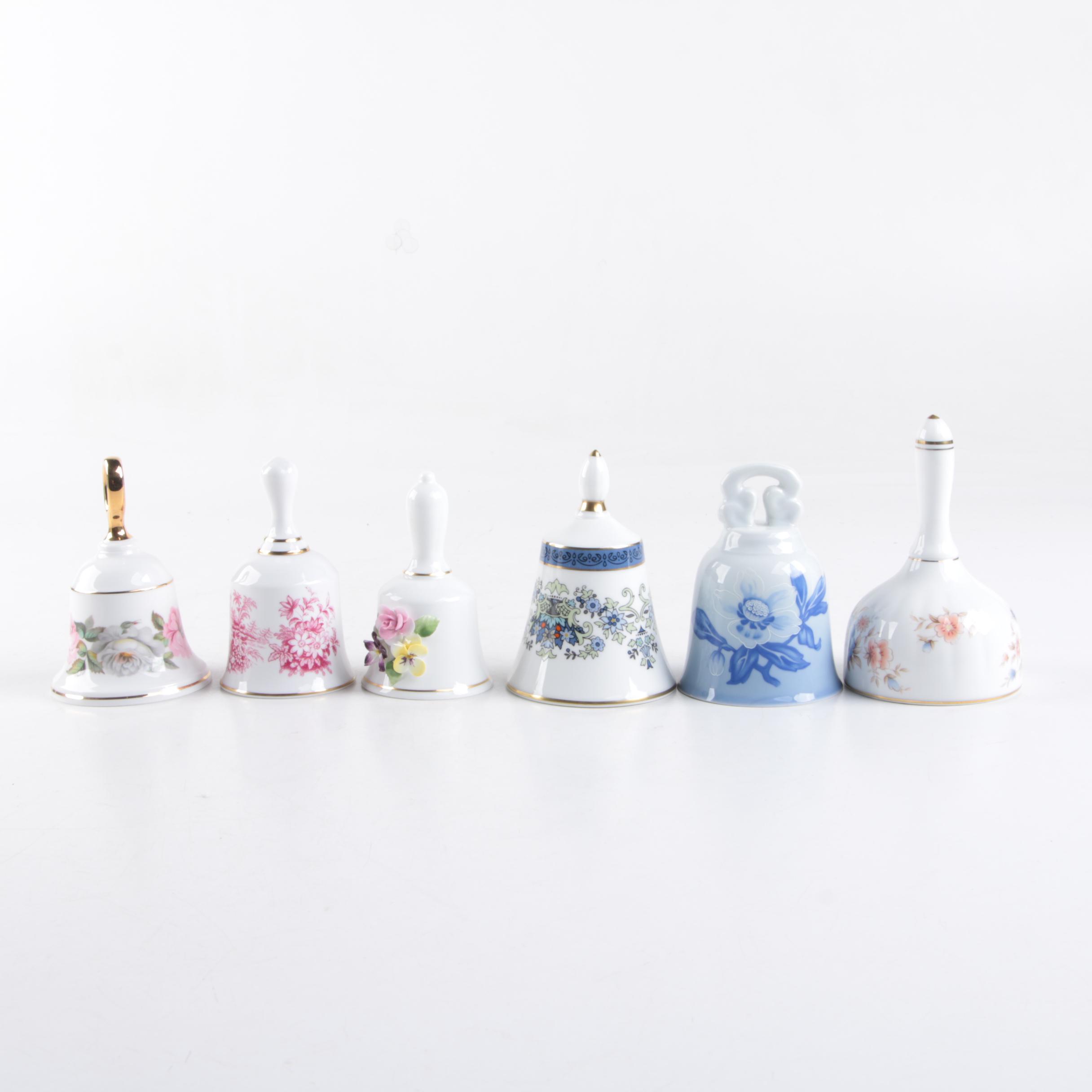 Porcelain Bells Including Royal Doulton and Spode