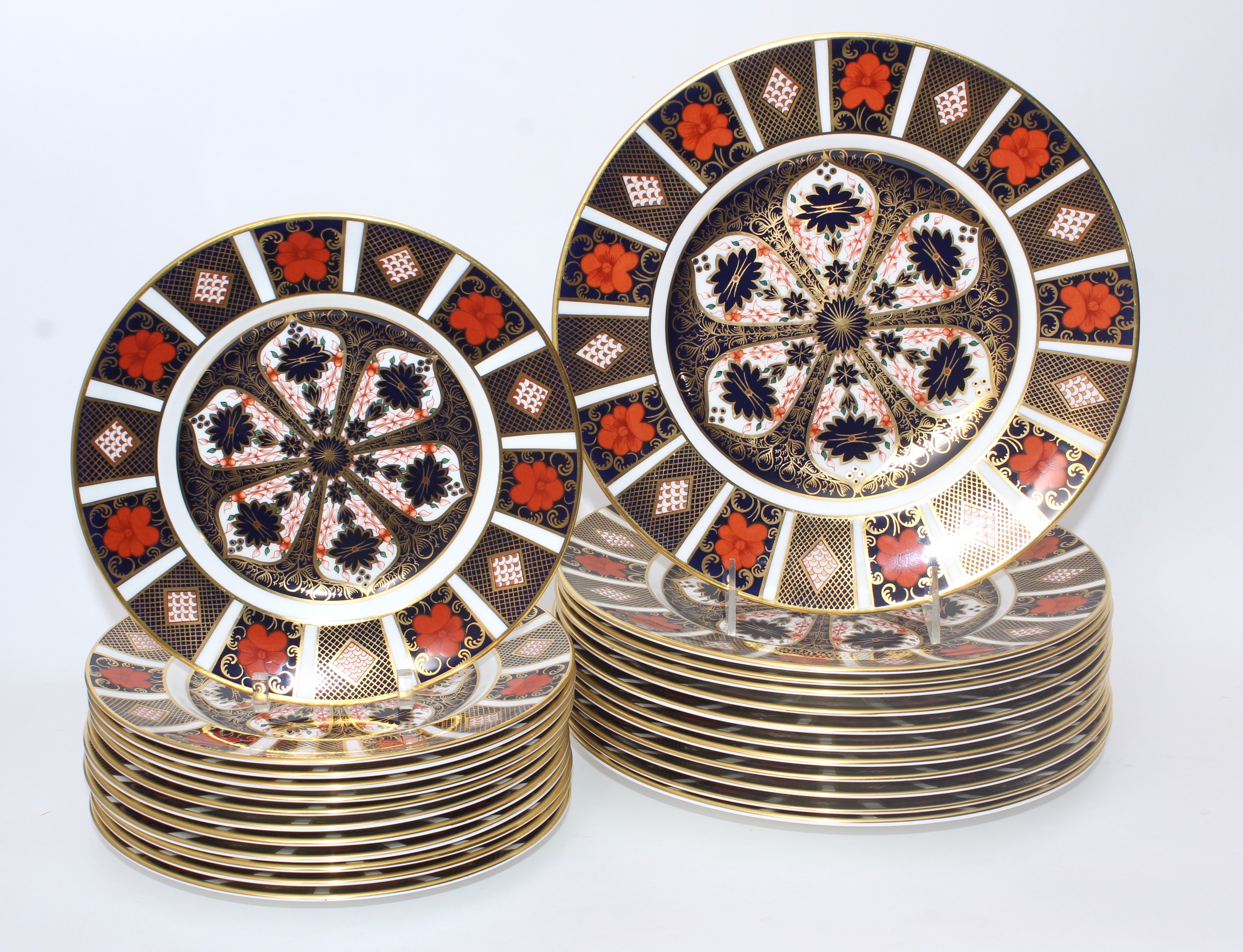 Royal Crown Derby Imari Style China Service for Twelve