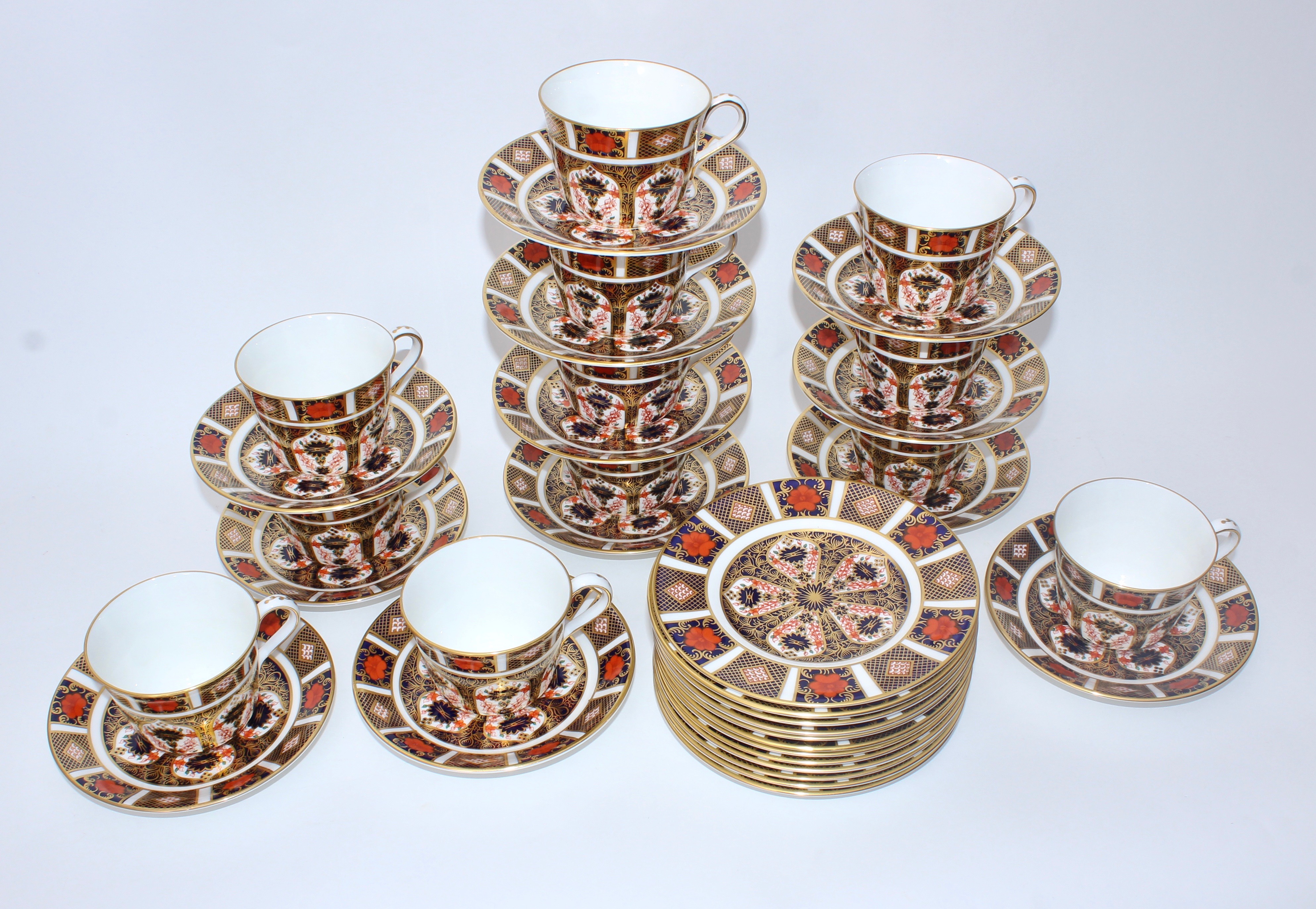 Royal Crown Derby Imari Style China Service for Twelve