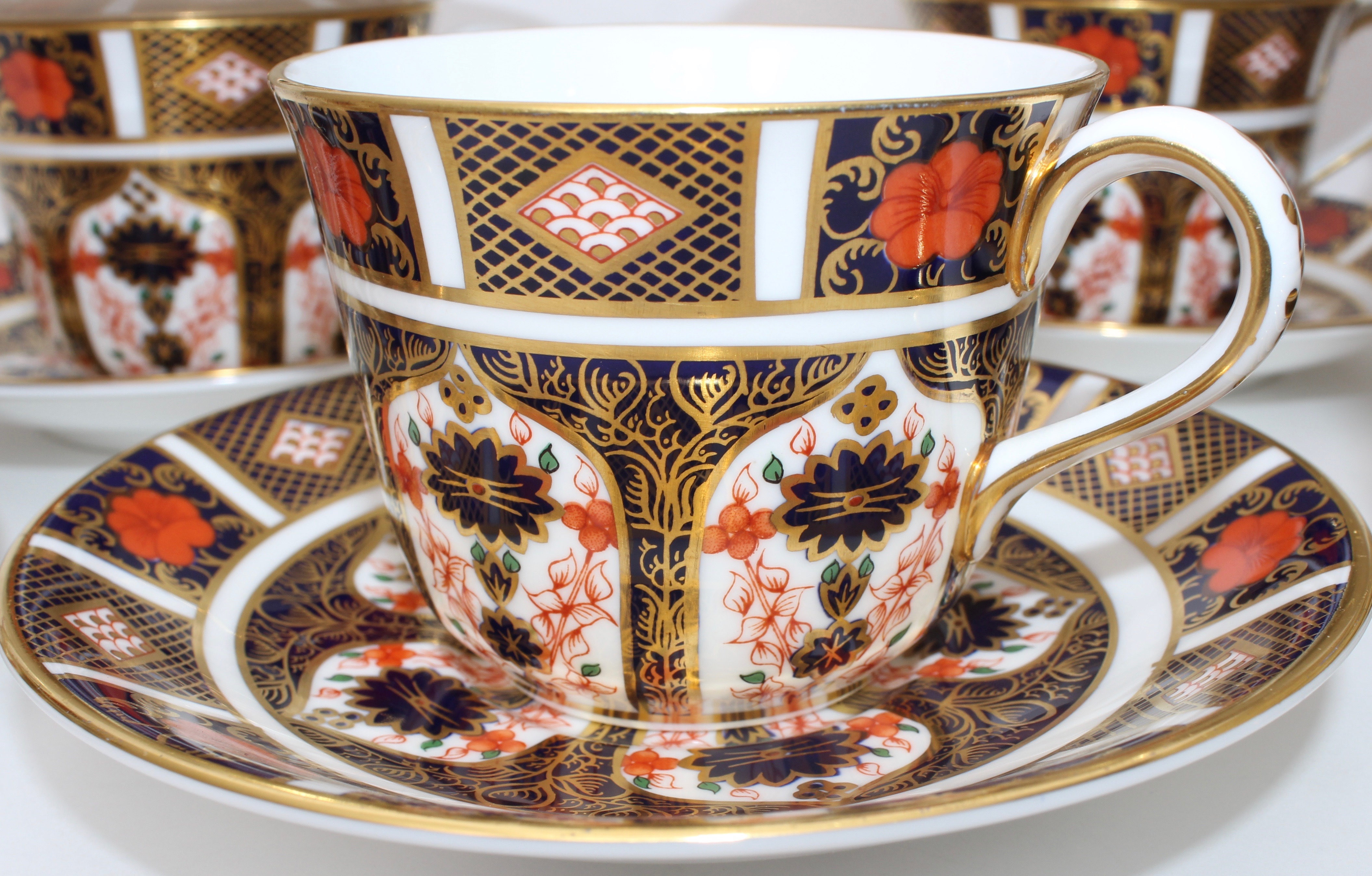 Royal Crown Derby Imari Style China Service for Twelve
