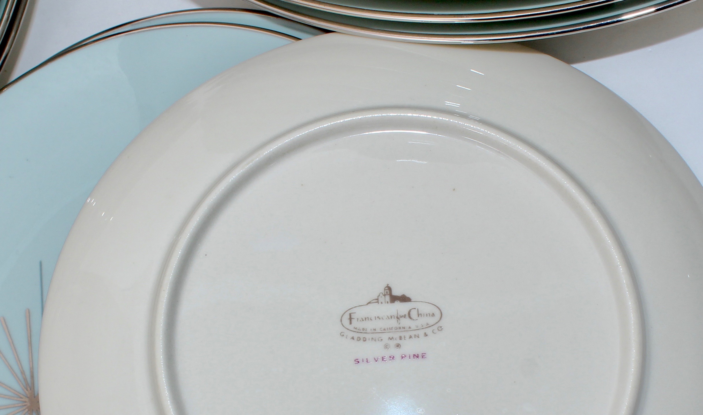 Gladding McBean Franciscan "Silver Pine" Dinnerware Set