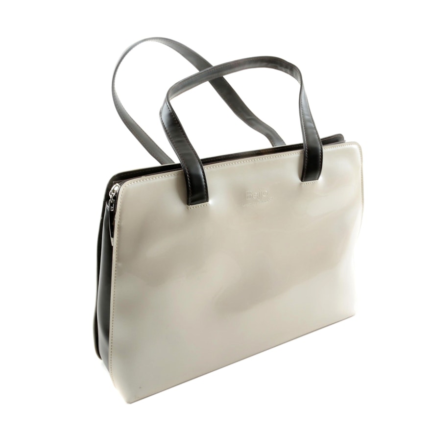 Beijo Faux Patent Leather Tote Bag