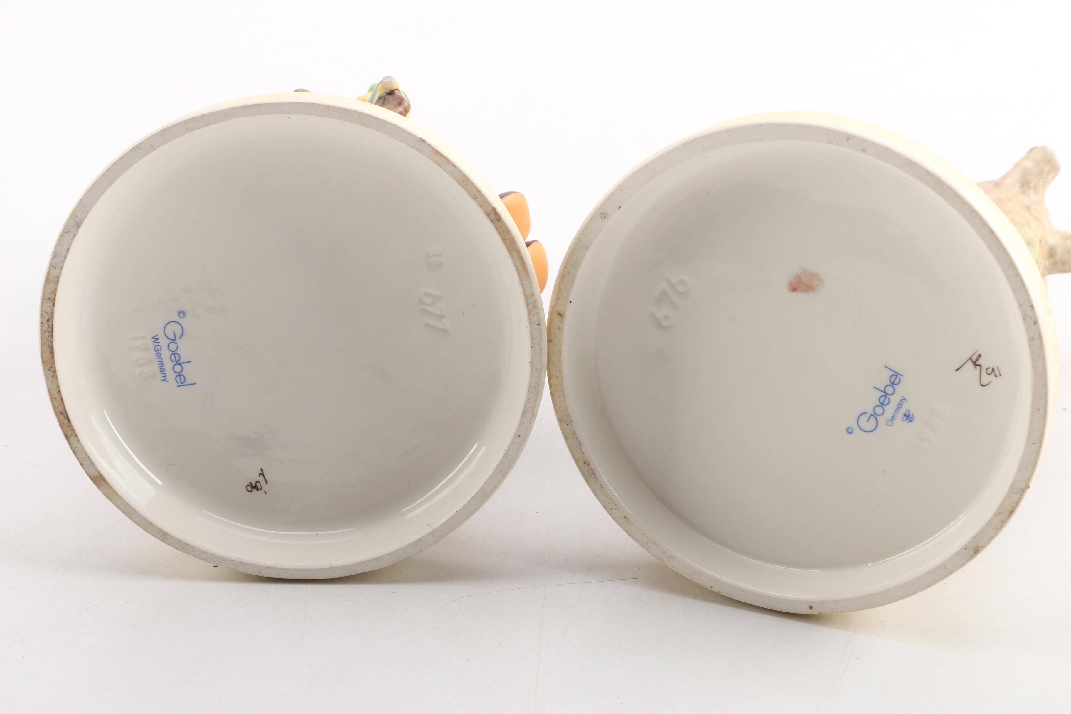 Hummel "Apple Tree Boy and Girl" Porcelain Candleholder Pair