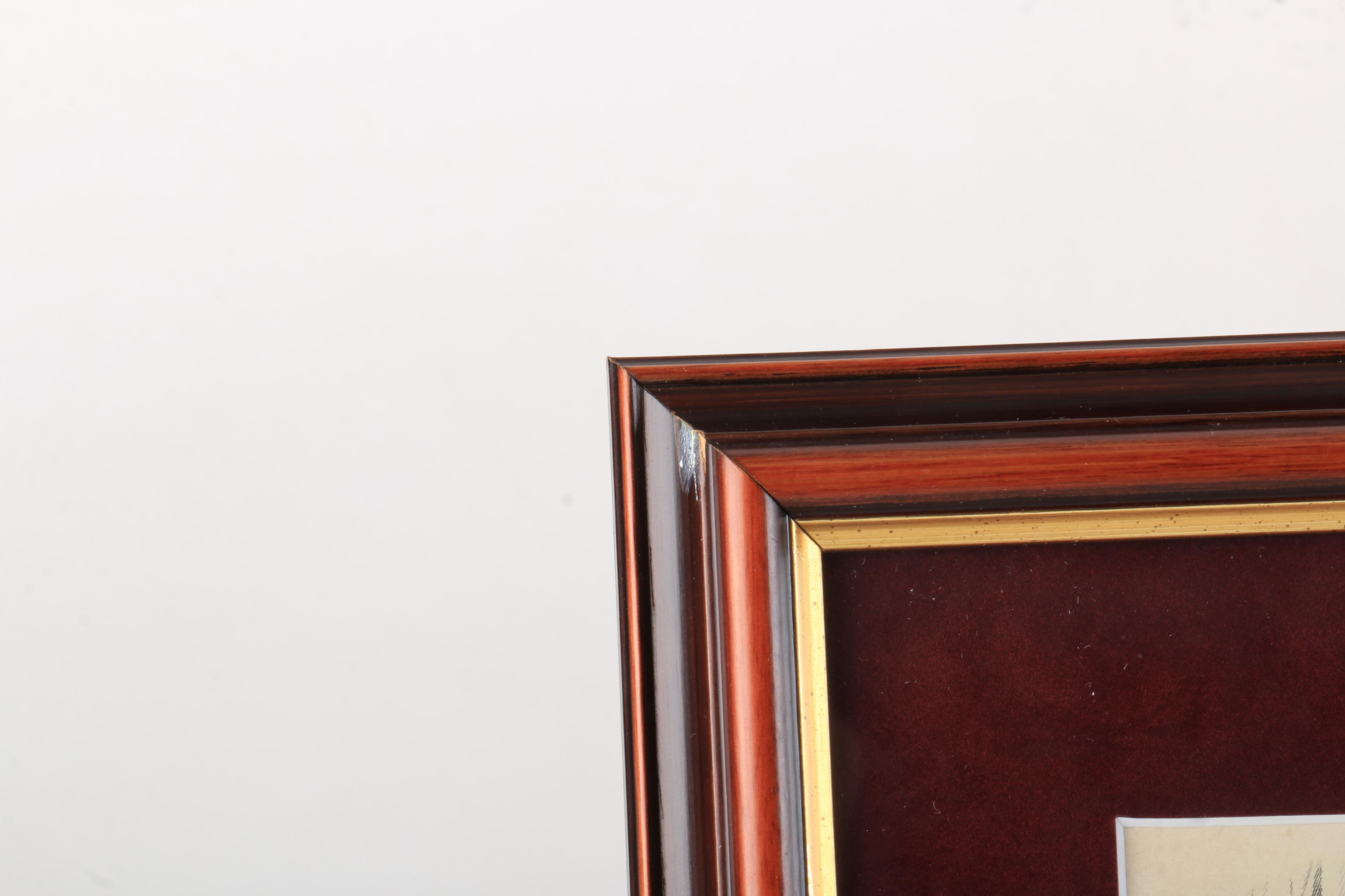 Two Colored Prints on Paper "Godey's Fashions For Jan. and Feb. 1871"