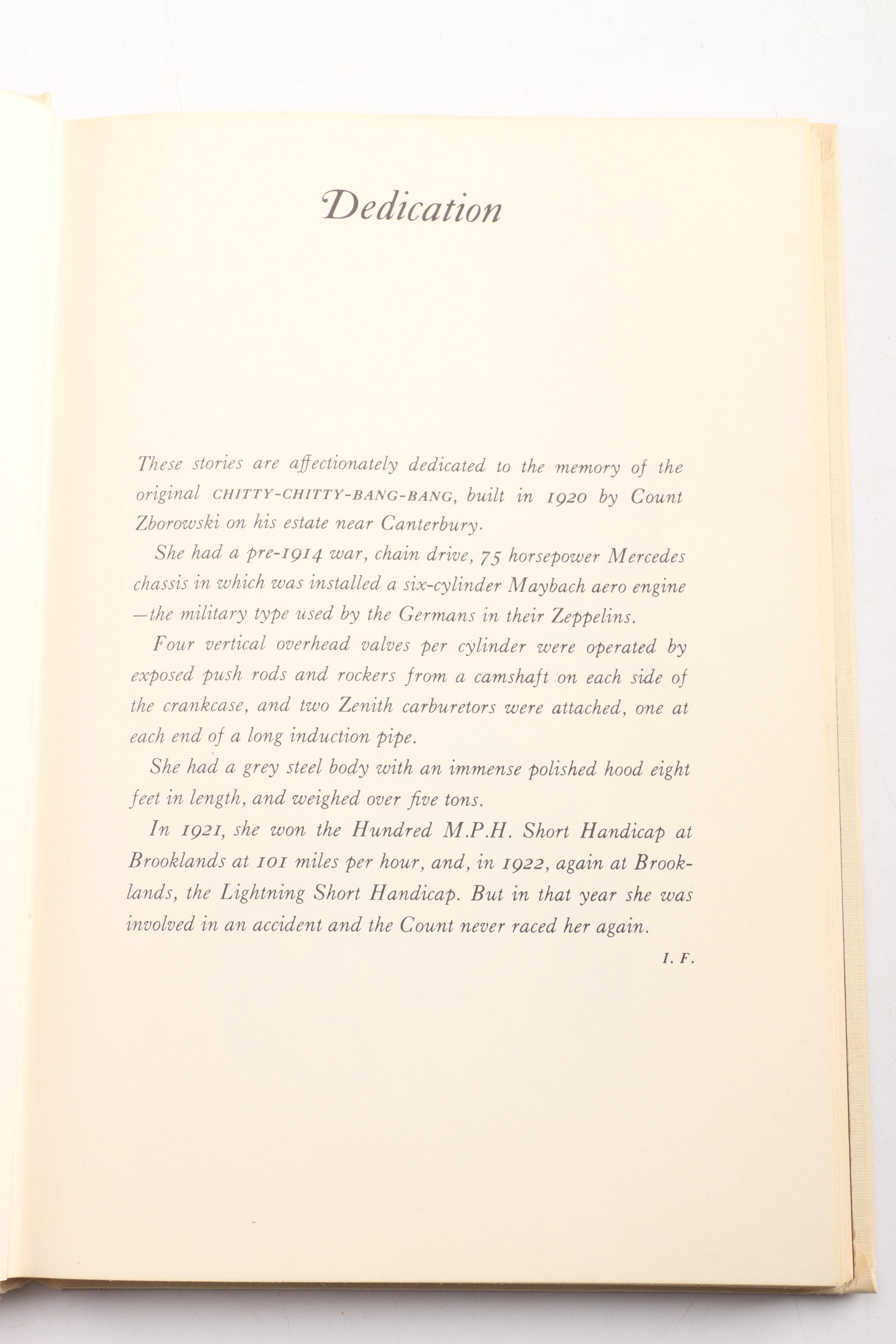 1964 Book Club Edition "Chitty Chitty Bang Bang" by Ian Fleming