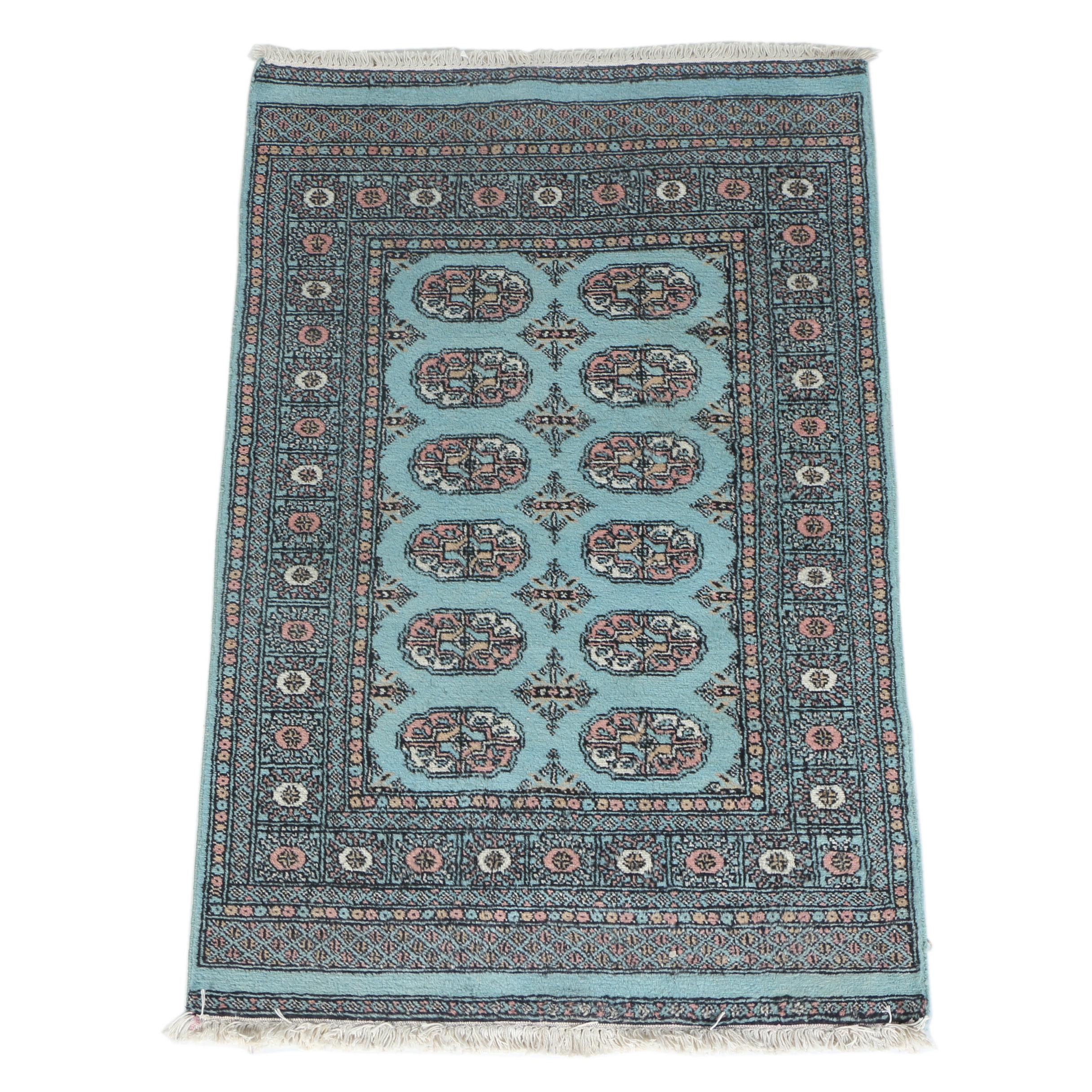 Hand-Knotted Bokhara Area Rug