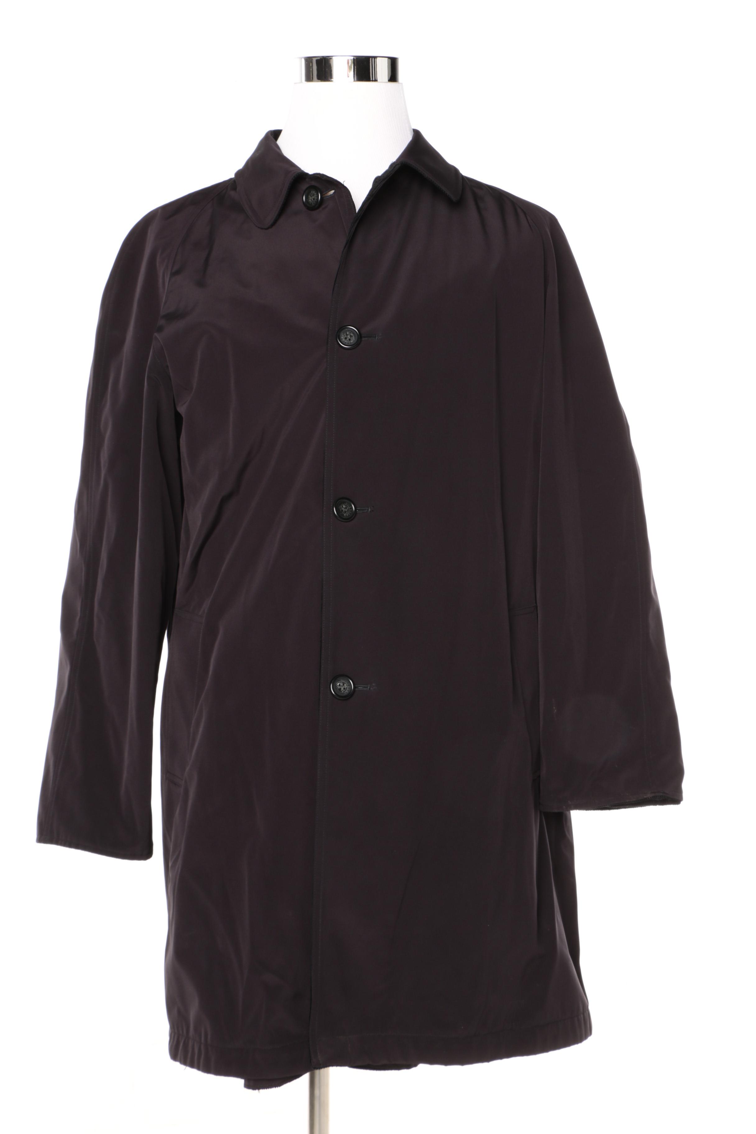 Men's Burberry London Reversible Single-Breasted Car Coat