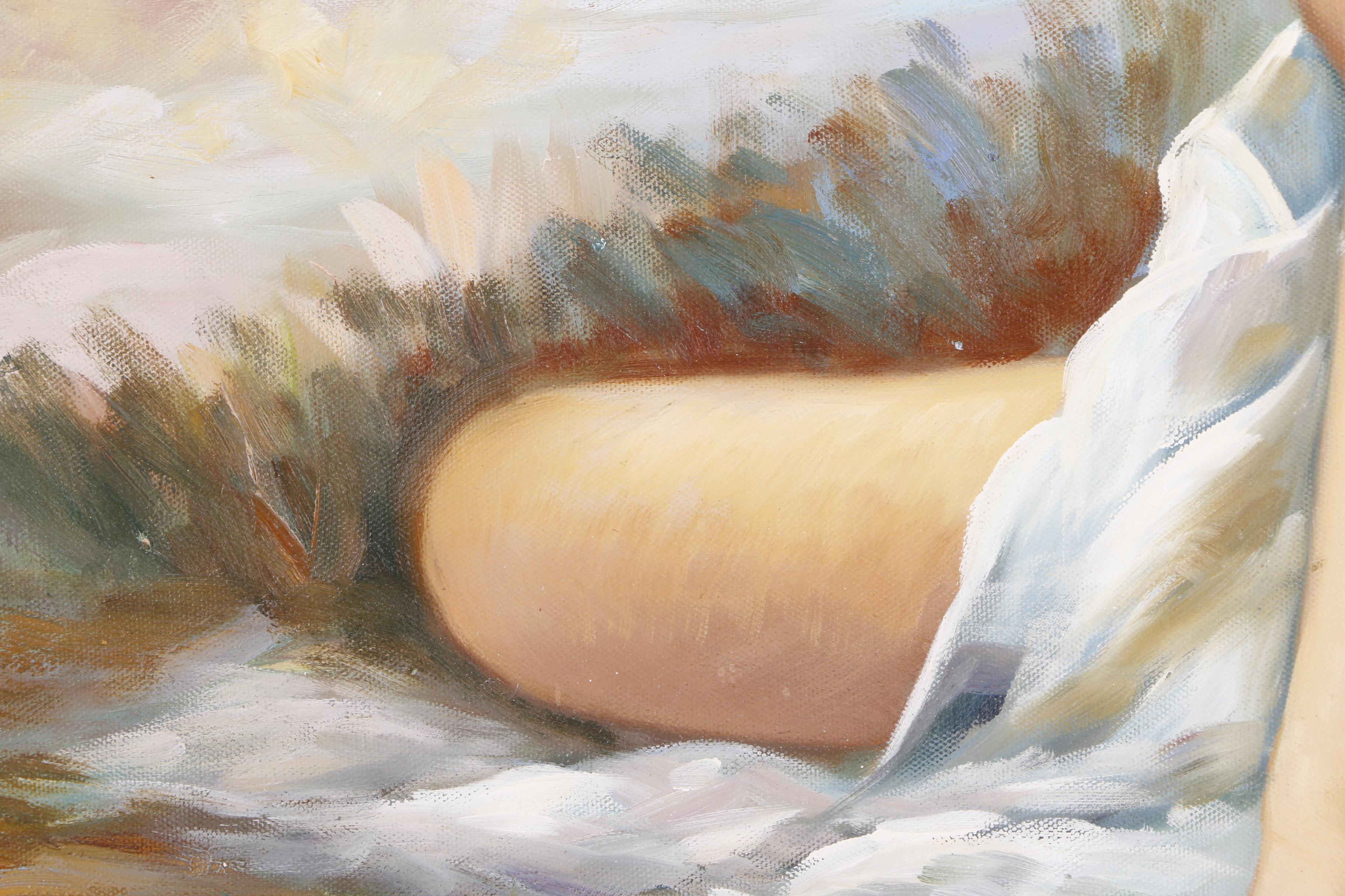 A. Claudie Oil Painting of a Nude Woman