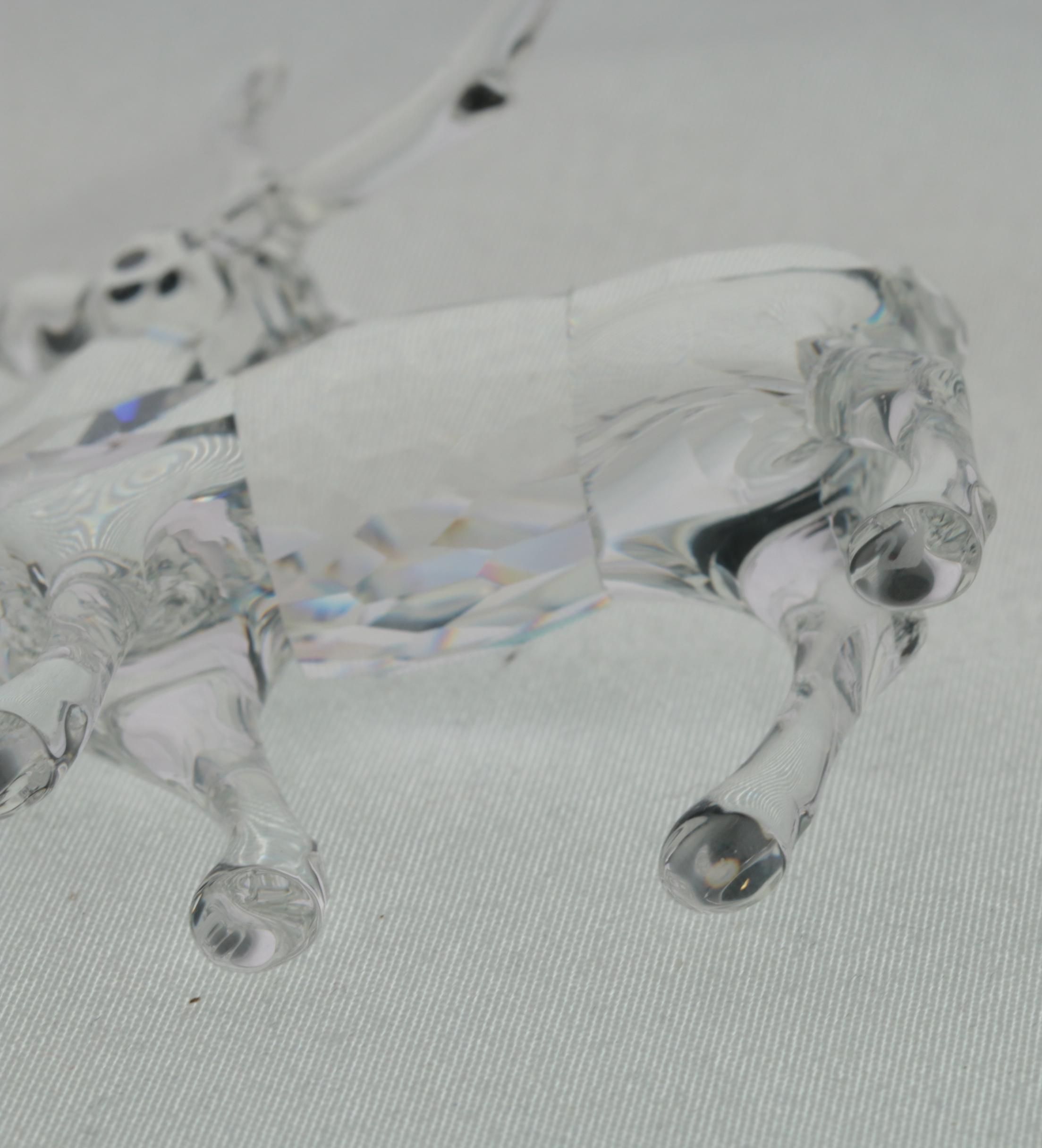 Swarovski Crystal Sleigh and Reindeer Figurines