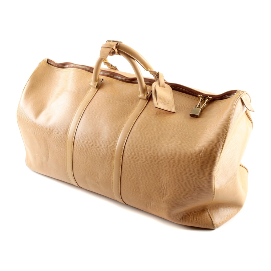 Louis Vuitton Tan Epi Leather Duffel Bag