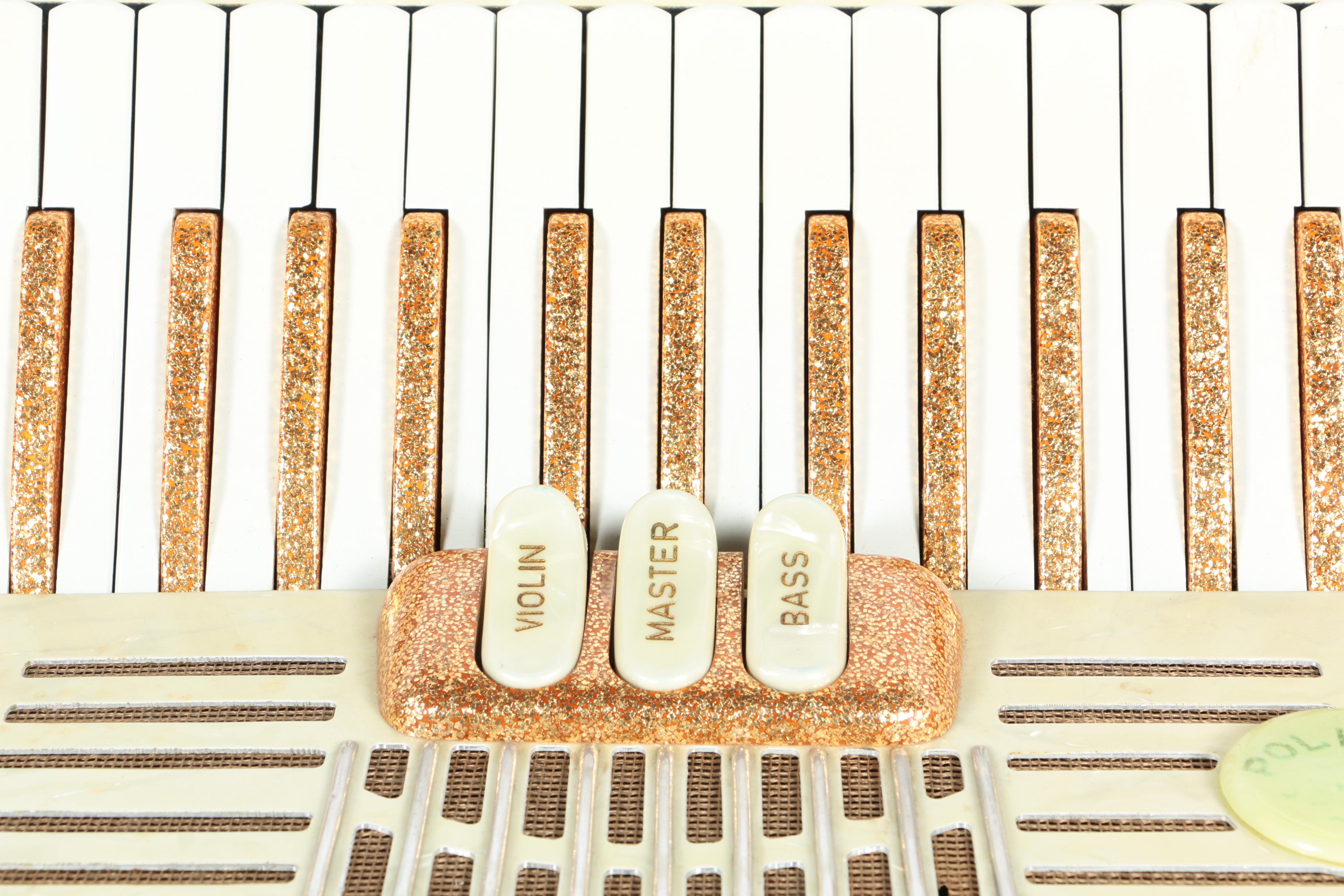 Vintage Pollina Glitter Accordion with Case